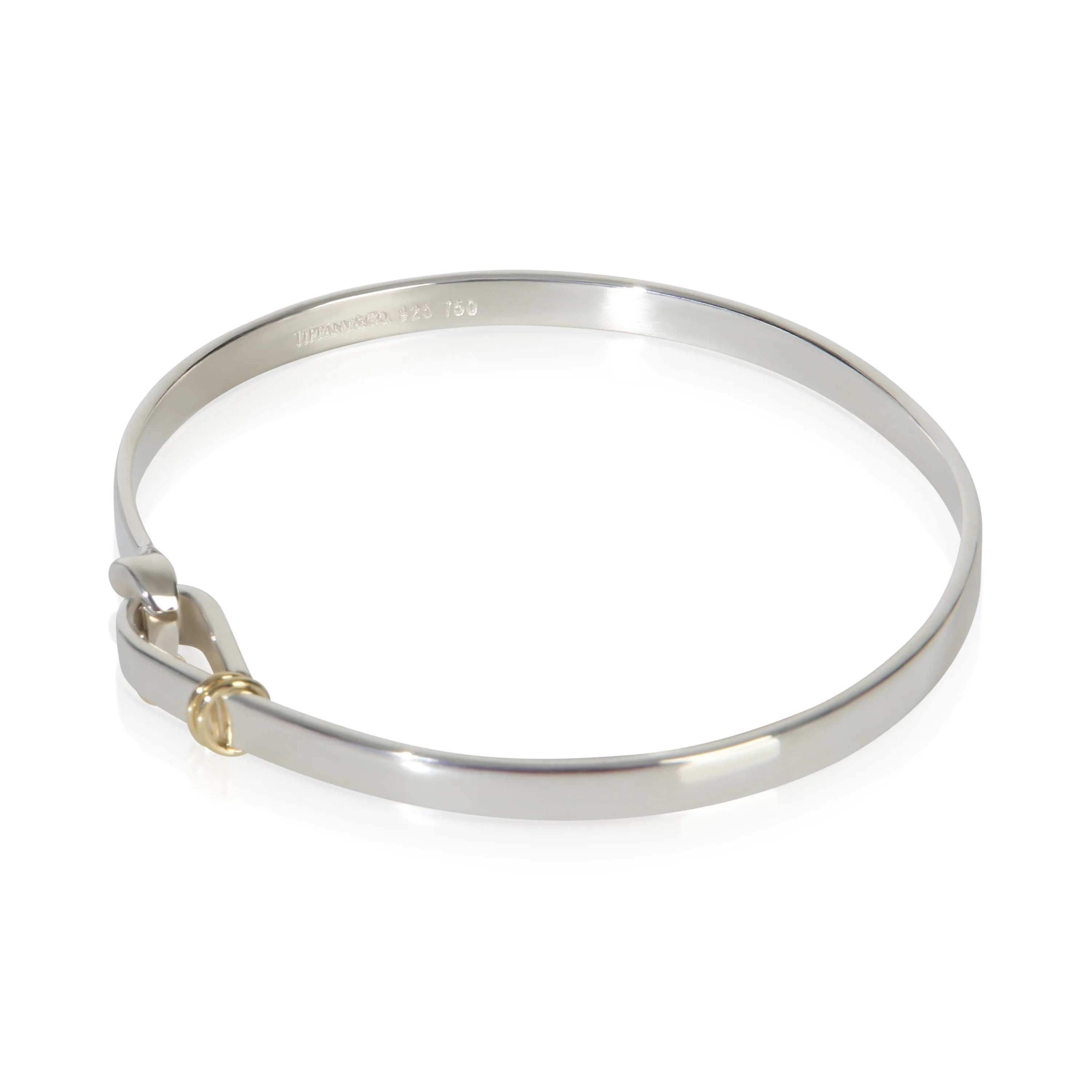 Yellow Gold & Sterling Silver  Vintage Hook Bracelet - Image 4