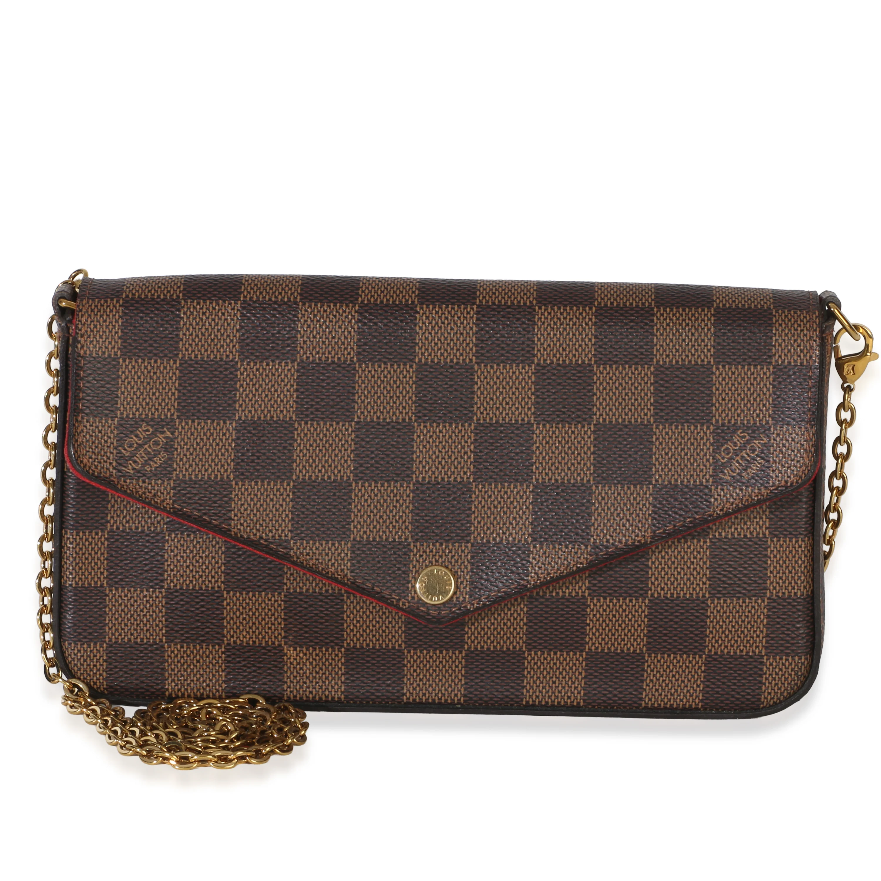 Cerise Damier Ebene Canvas Felicie Pochette