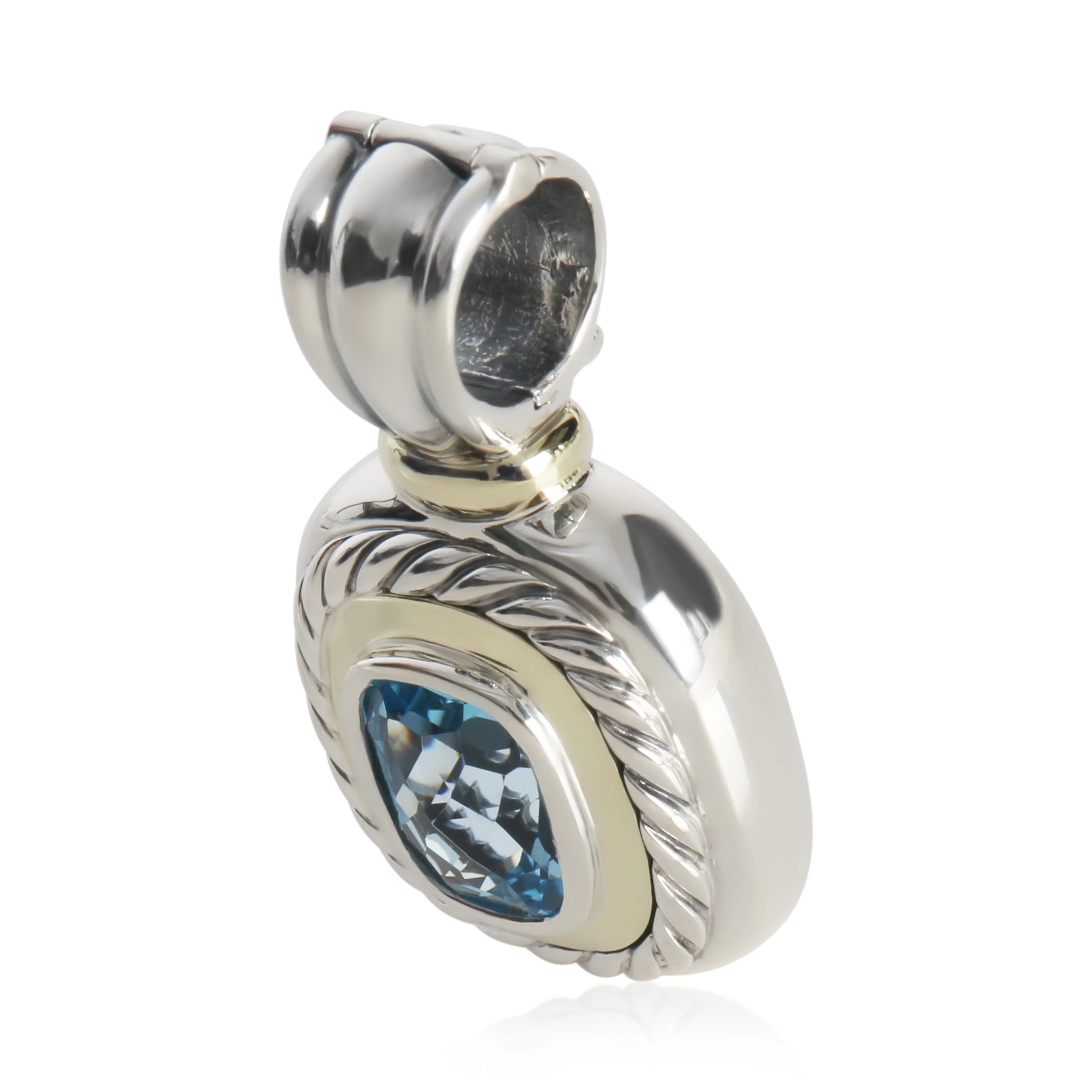 Yellow Gold & Sterling Silver Topaz Albion Pendant - Image 2
