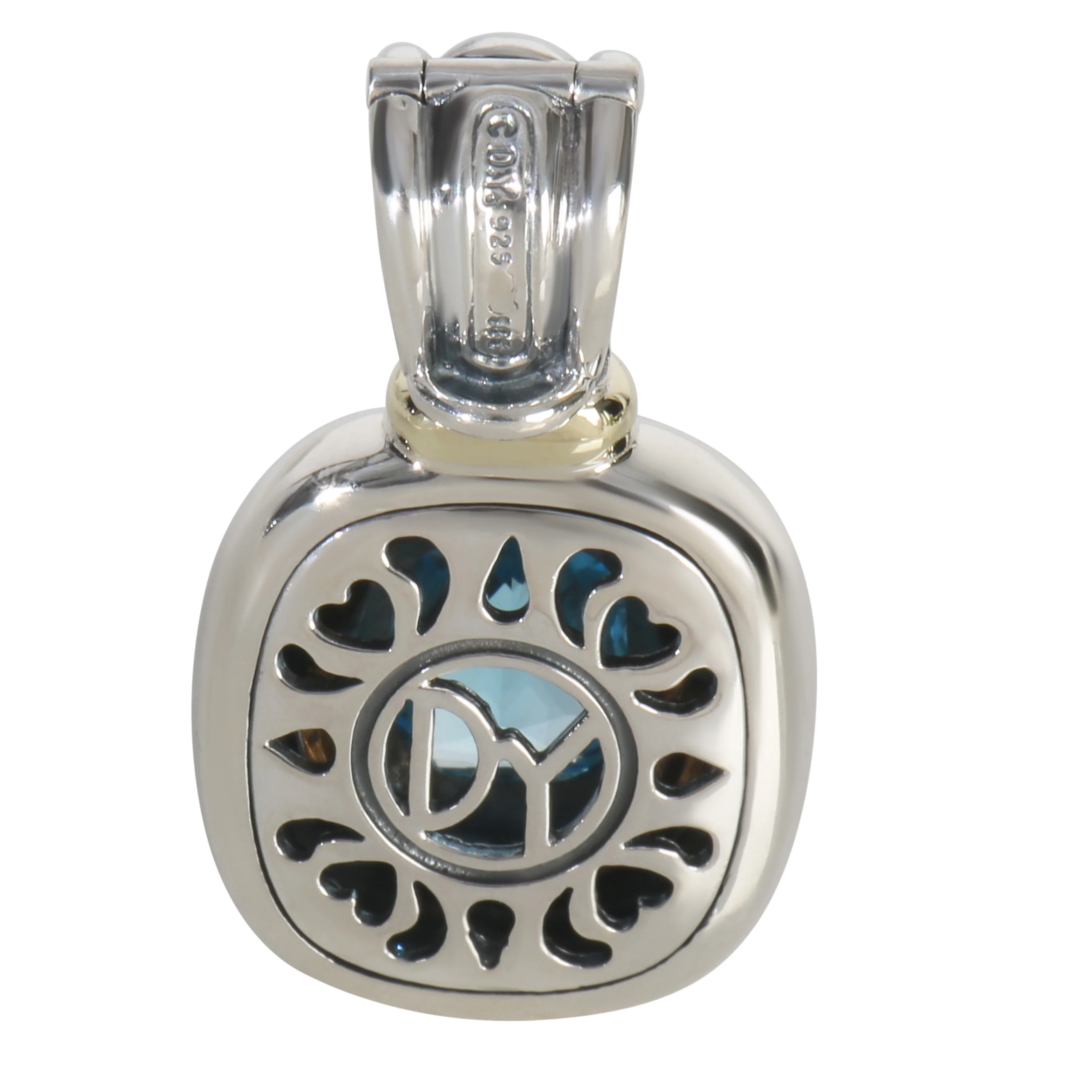 Yellow Gold & Sterling Silver Topaz Albion Pendant - Image 3