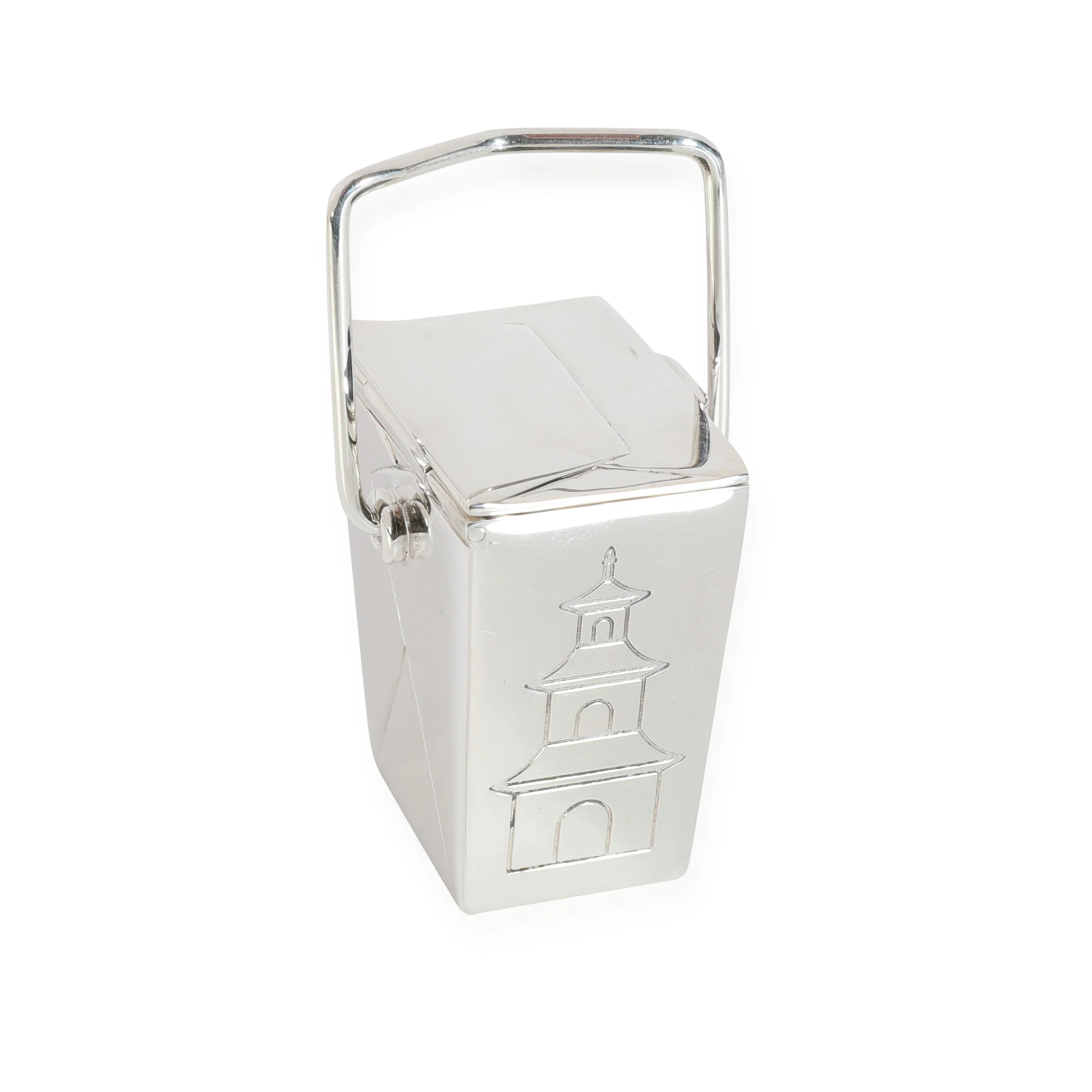 Sterling Silver Chinese Food Pill Box