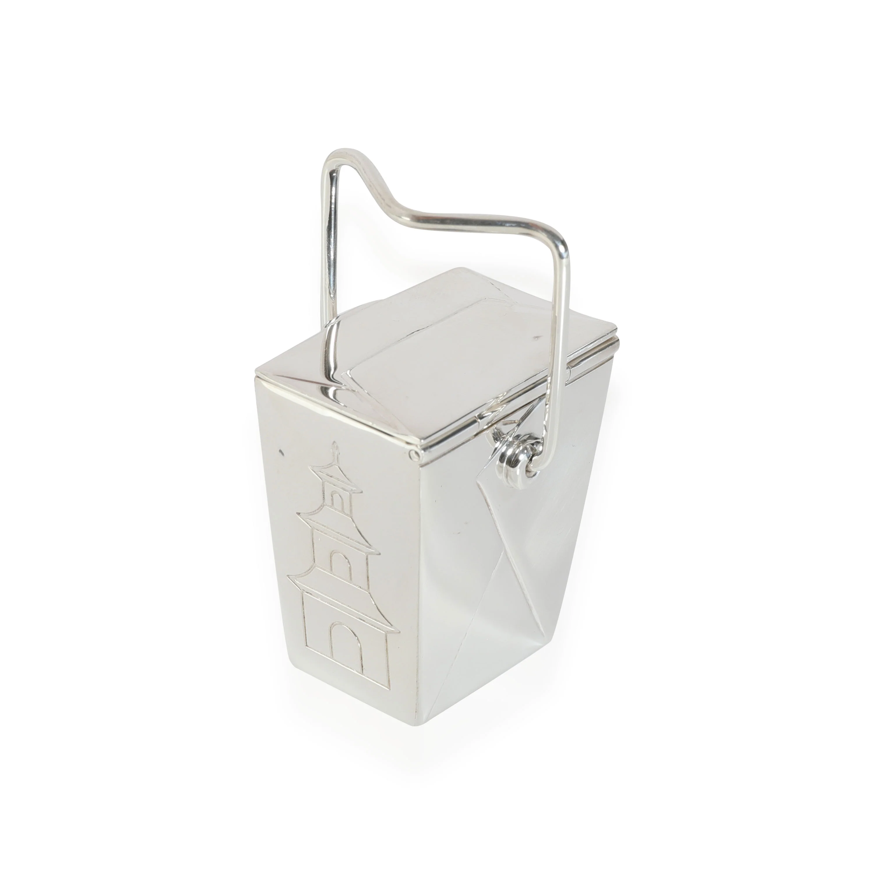 Sterling Silver Chinese Food Pill Box - Image 2
