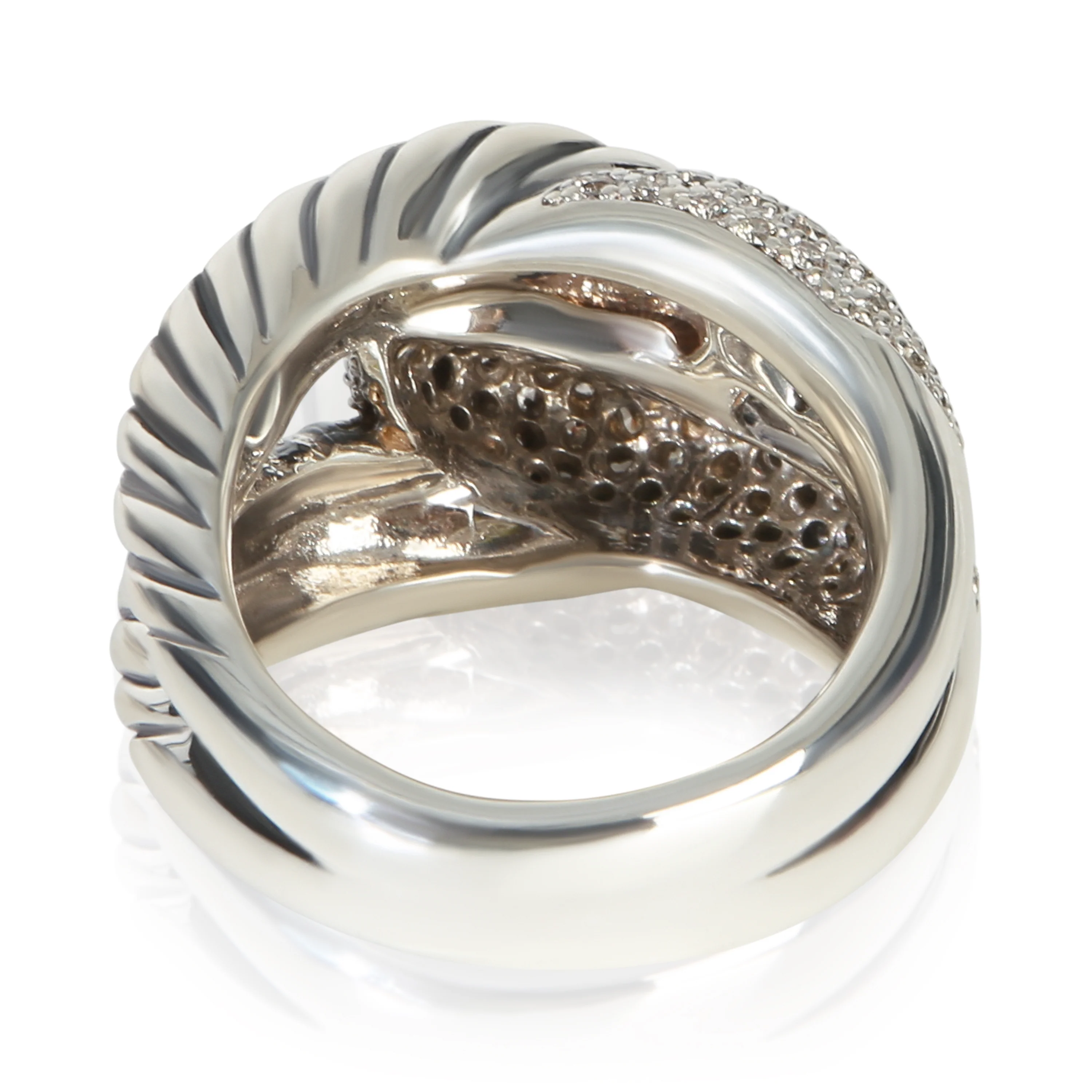 Sterling Silver Diamond Infinity Knot Ring - Image 3
