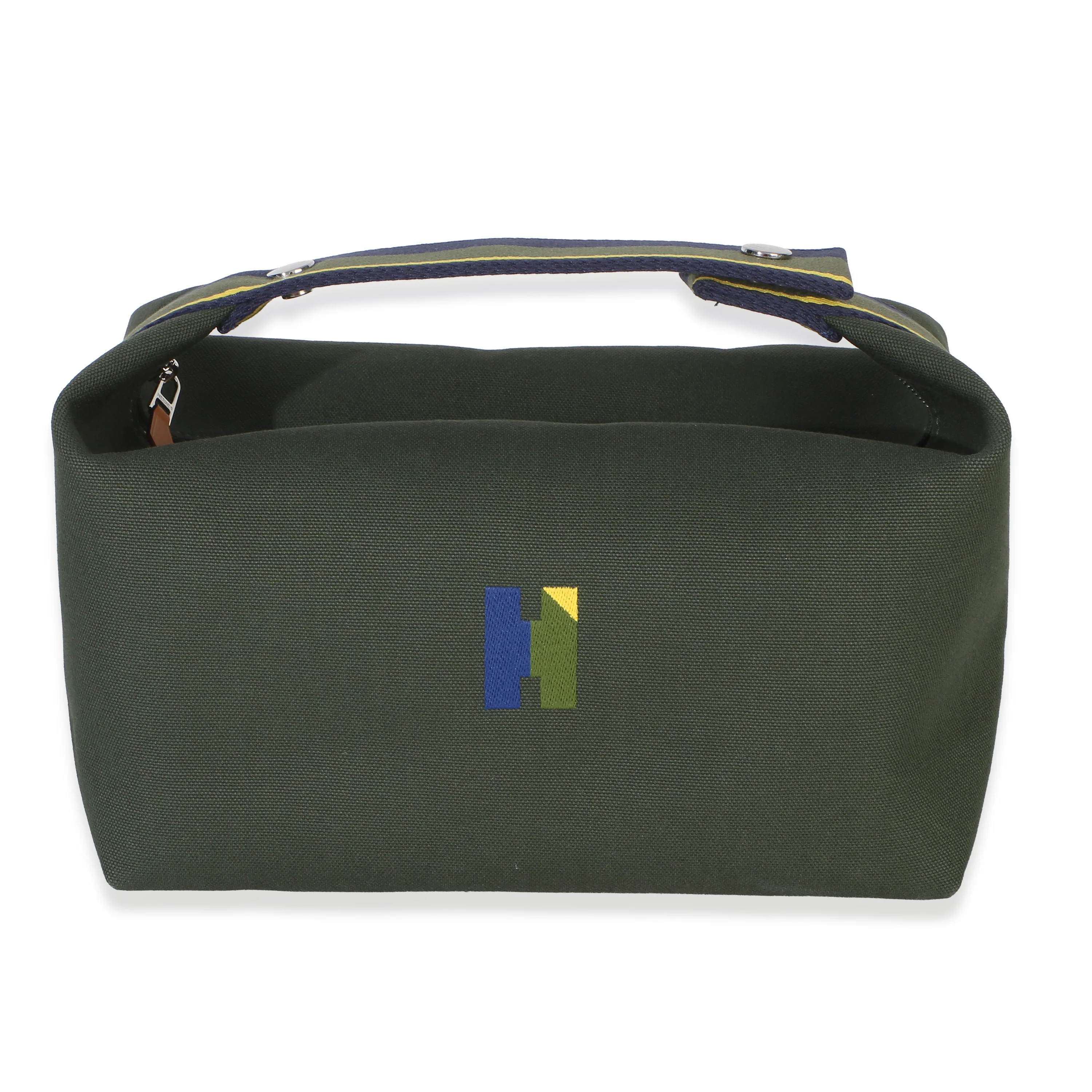 Kaki Canvas H Pavillon Large Bride-A-Brac Pouch