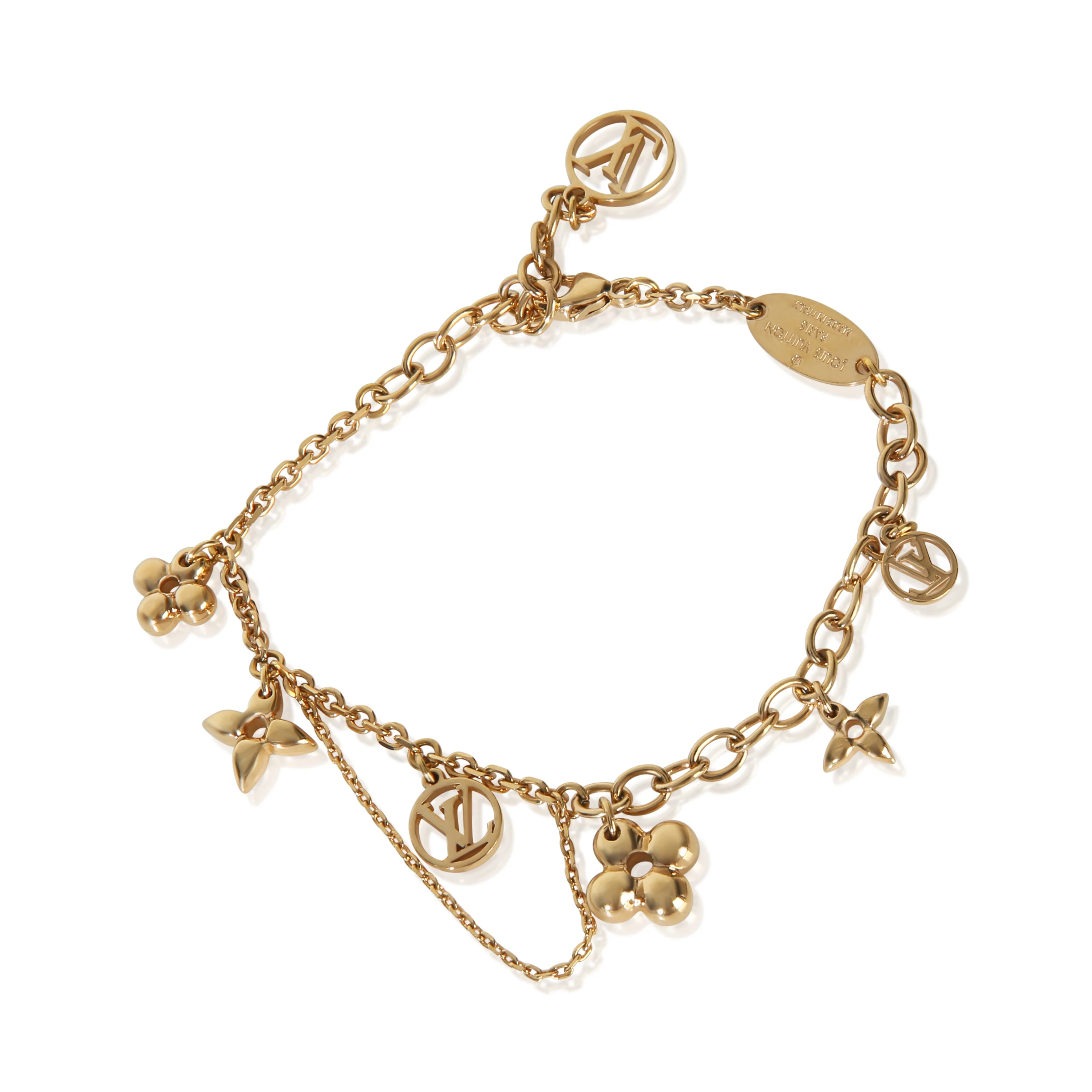 Gold-Plated Blooming Supple Charm Bracelet
