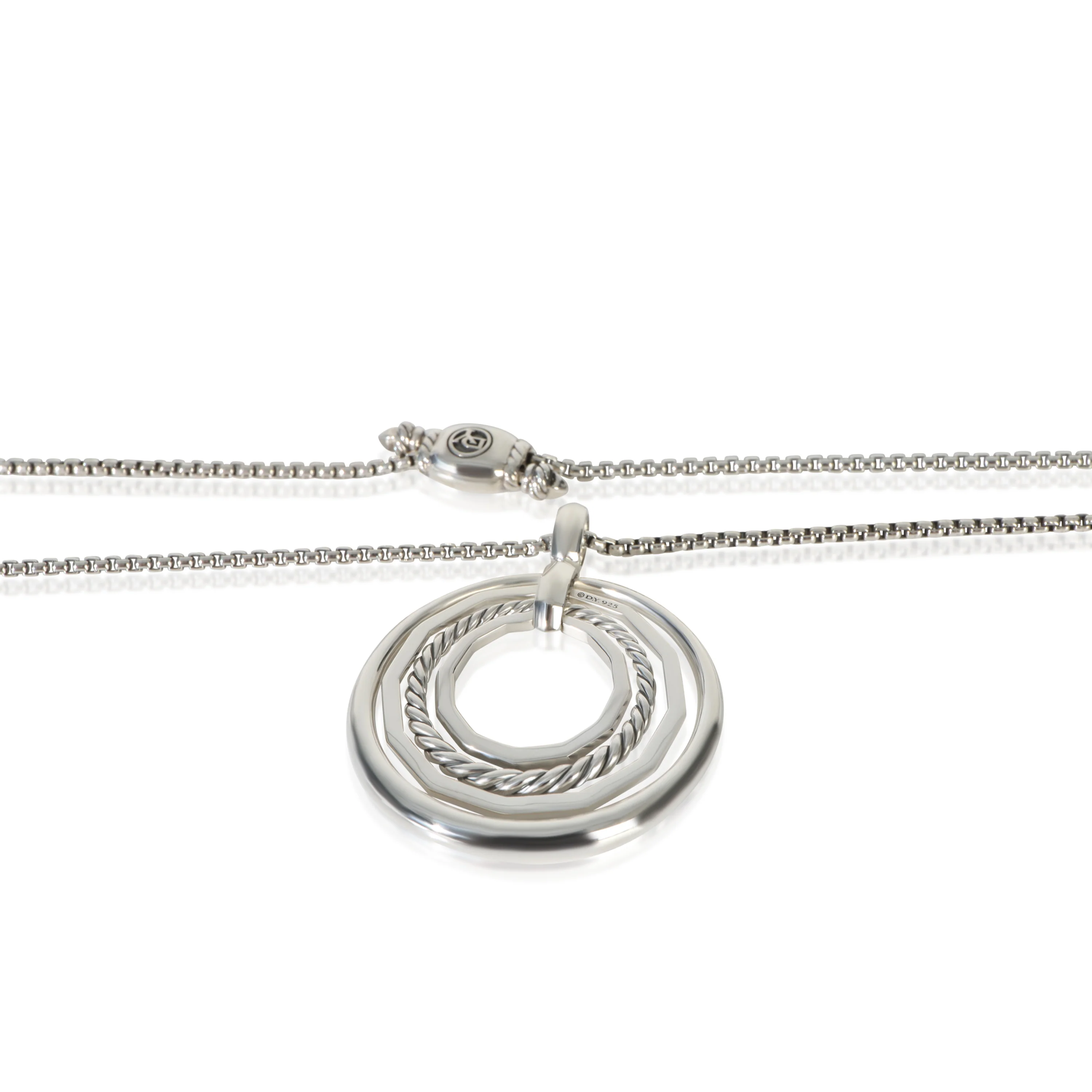 Sterling Silver Diamond Medium Model Stax Pendant - Image 2