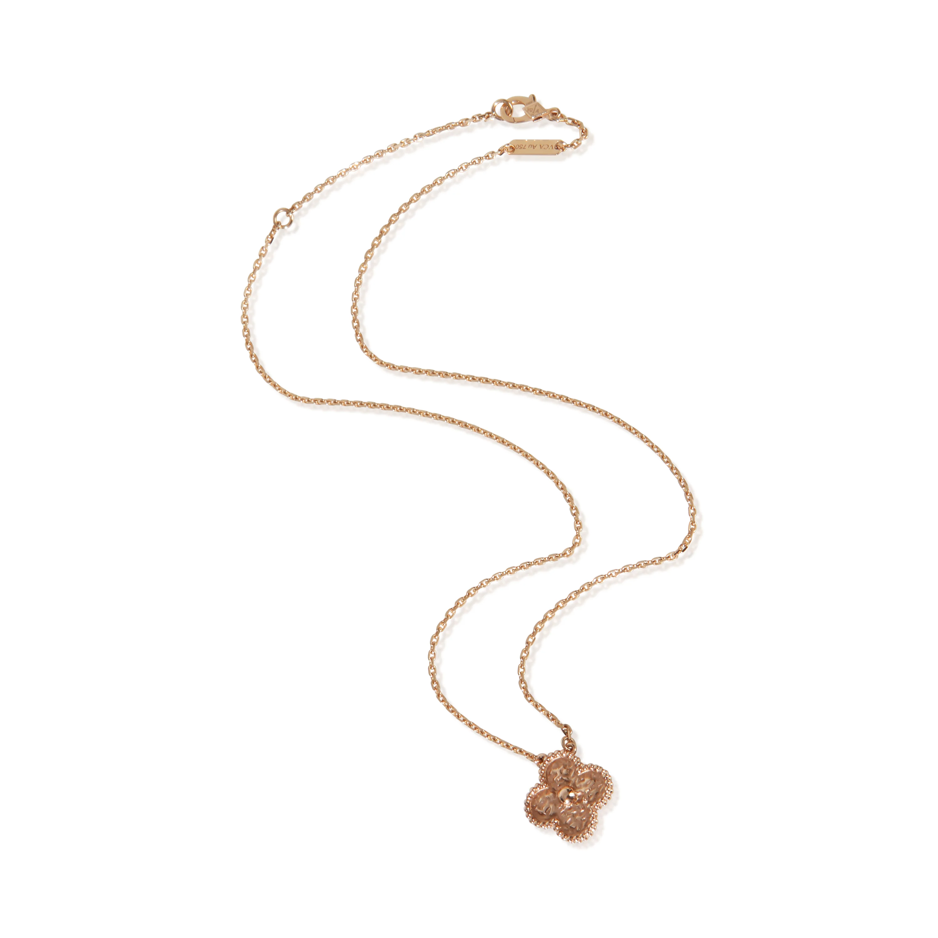 Rose Gold  Vintage Alhambra Pendant - Image 3
