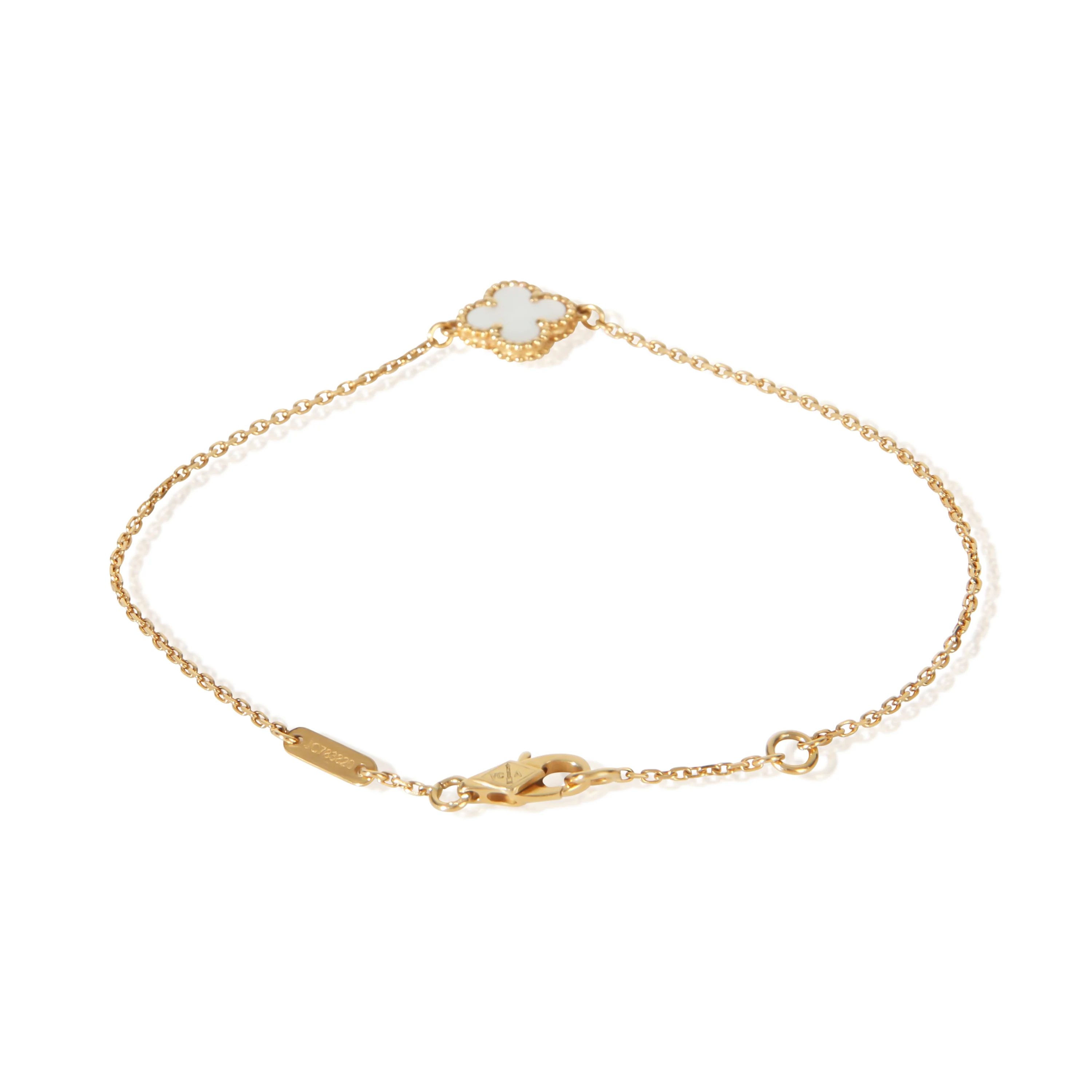 Yellow Gold Mother Of Pearl Sweet Alhambra Bracelet - Image 3