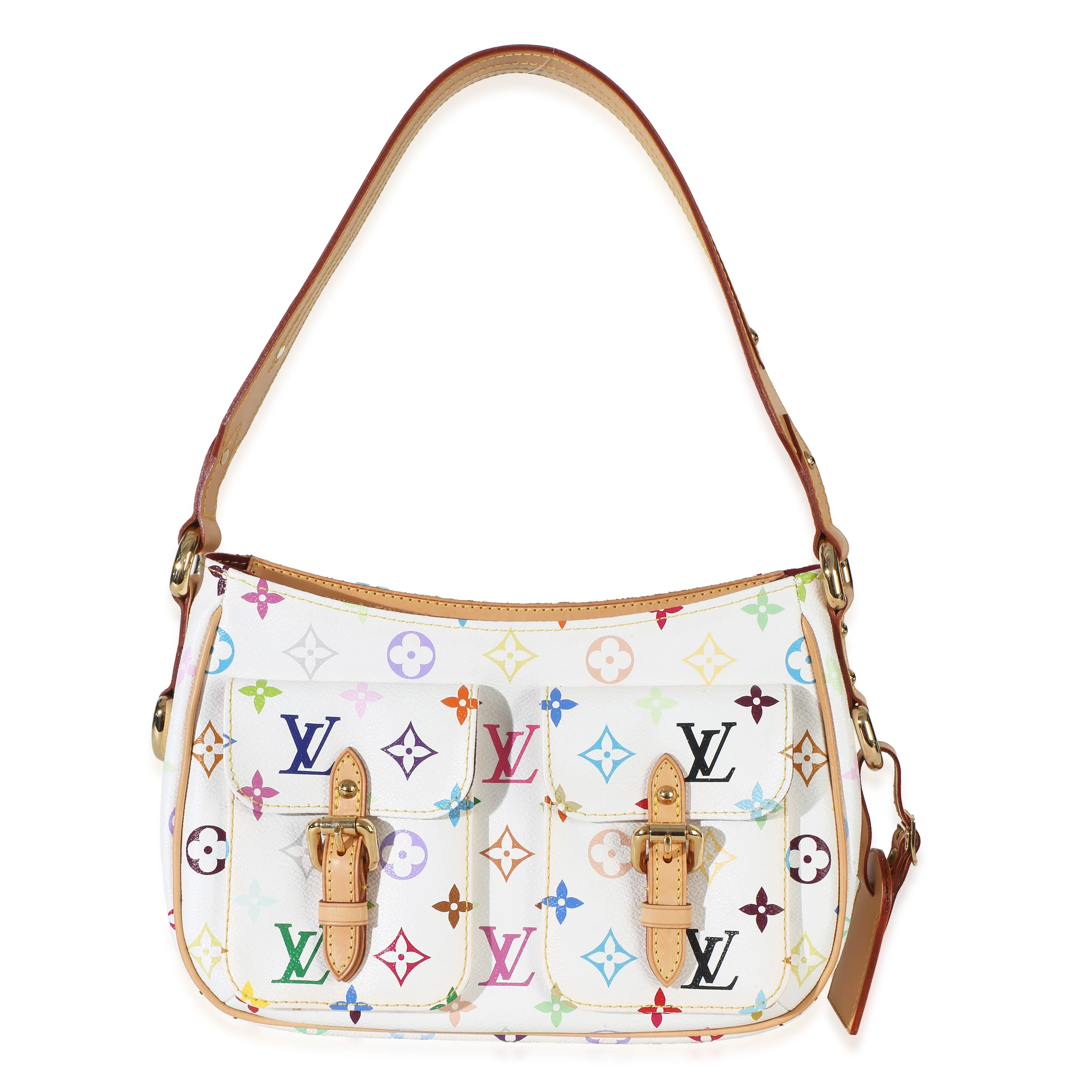 White Multicolore Murakami Monogram Canvas Lodge PM