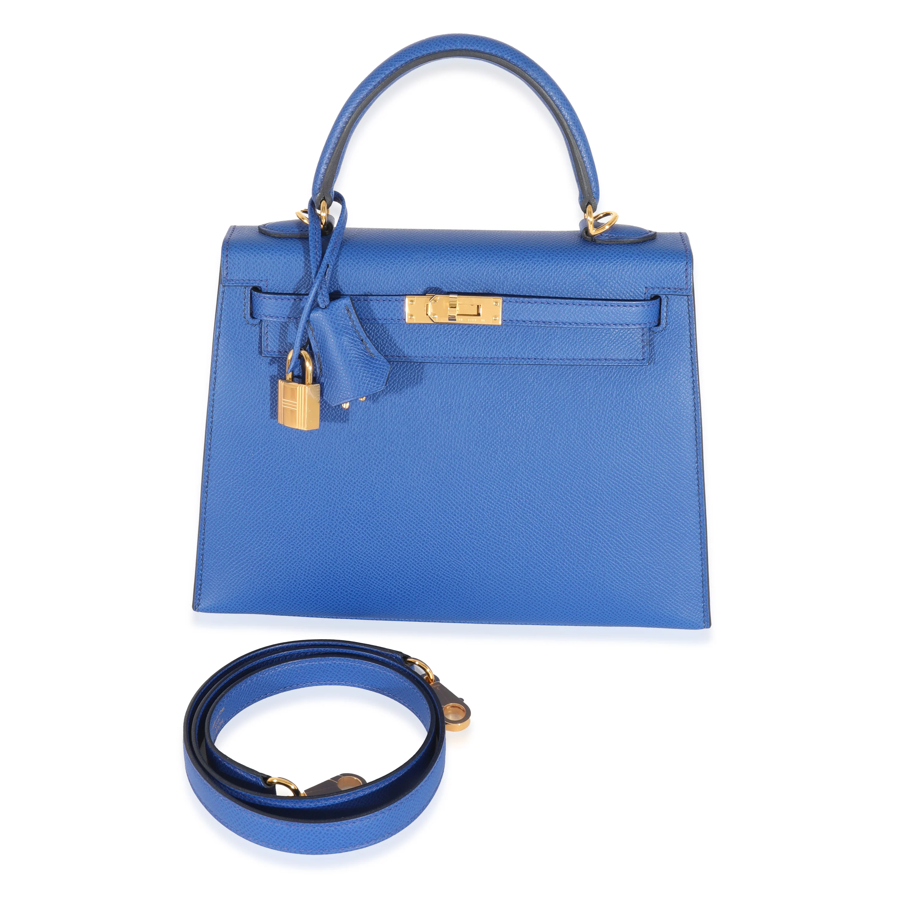 Bleu Royal Epsom Sellier Kelly 25 GHW - Image 8