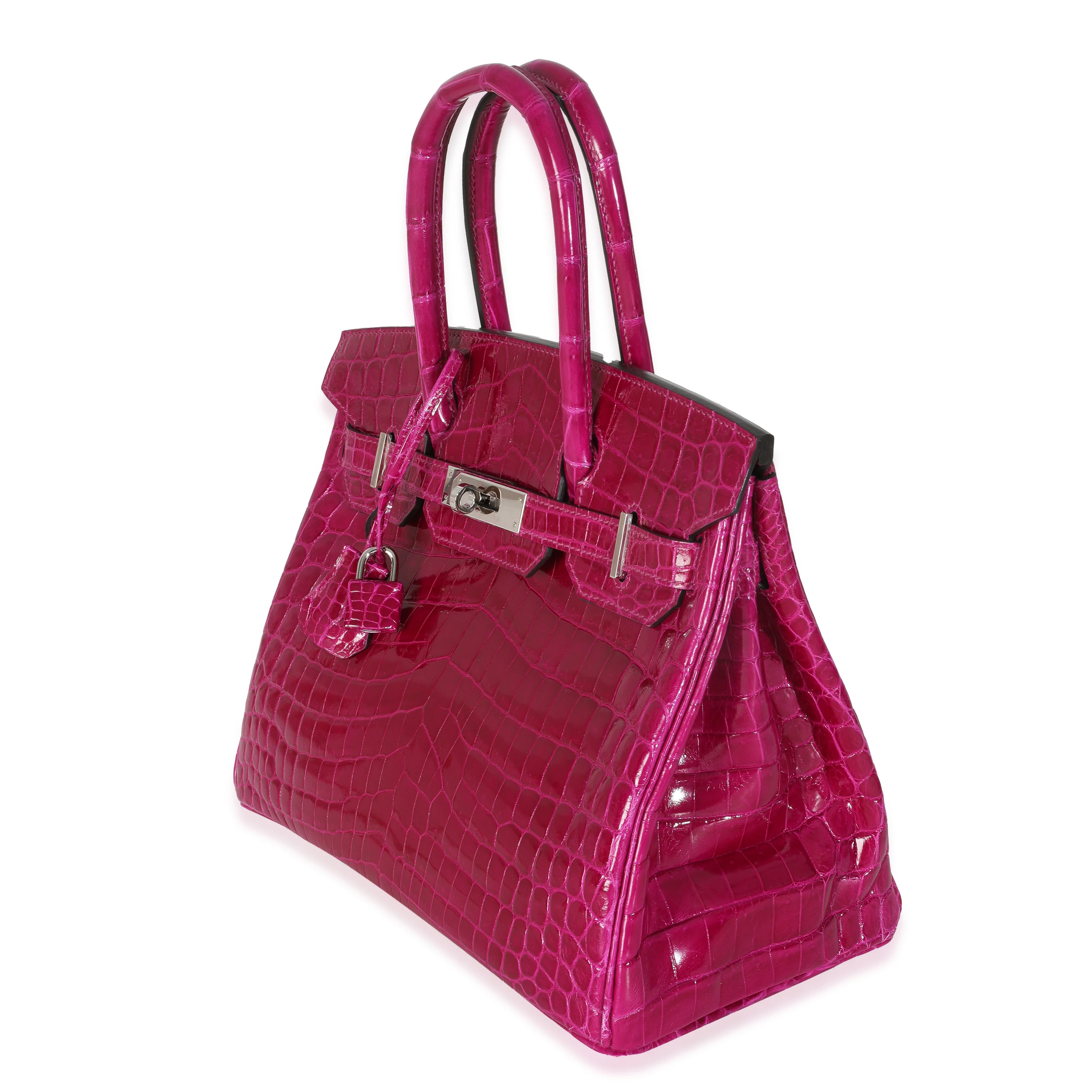 Rose Pourpre Shiny Niloticus Birkin 30 PHW - Image 2