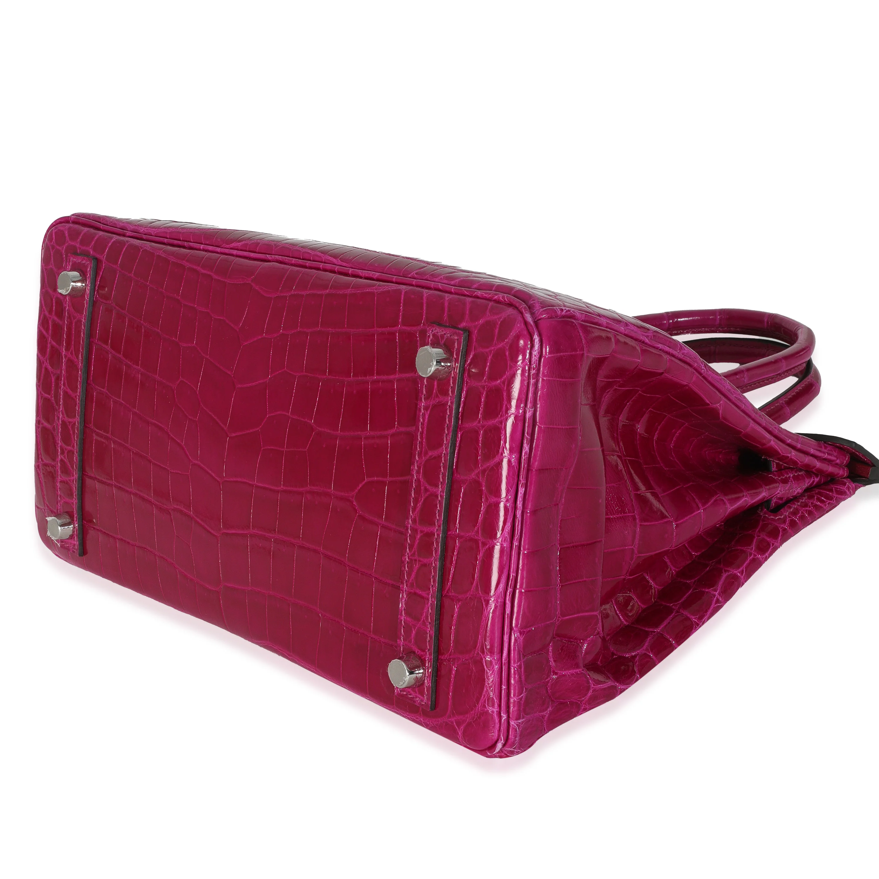 Rose Pourpre Shiny Niloticus Birkin 30 PHW - Image 6