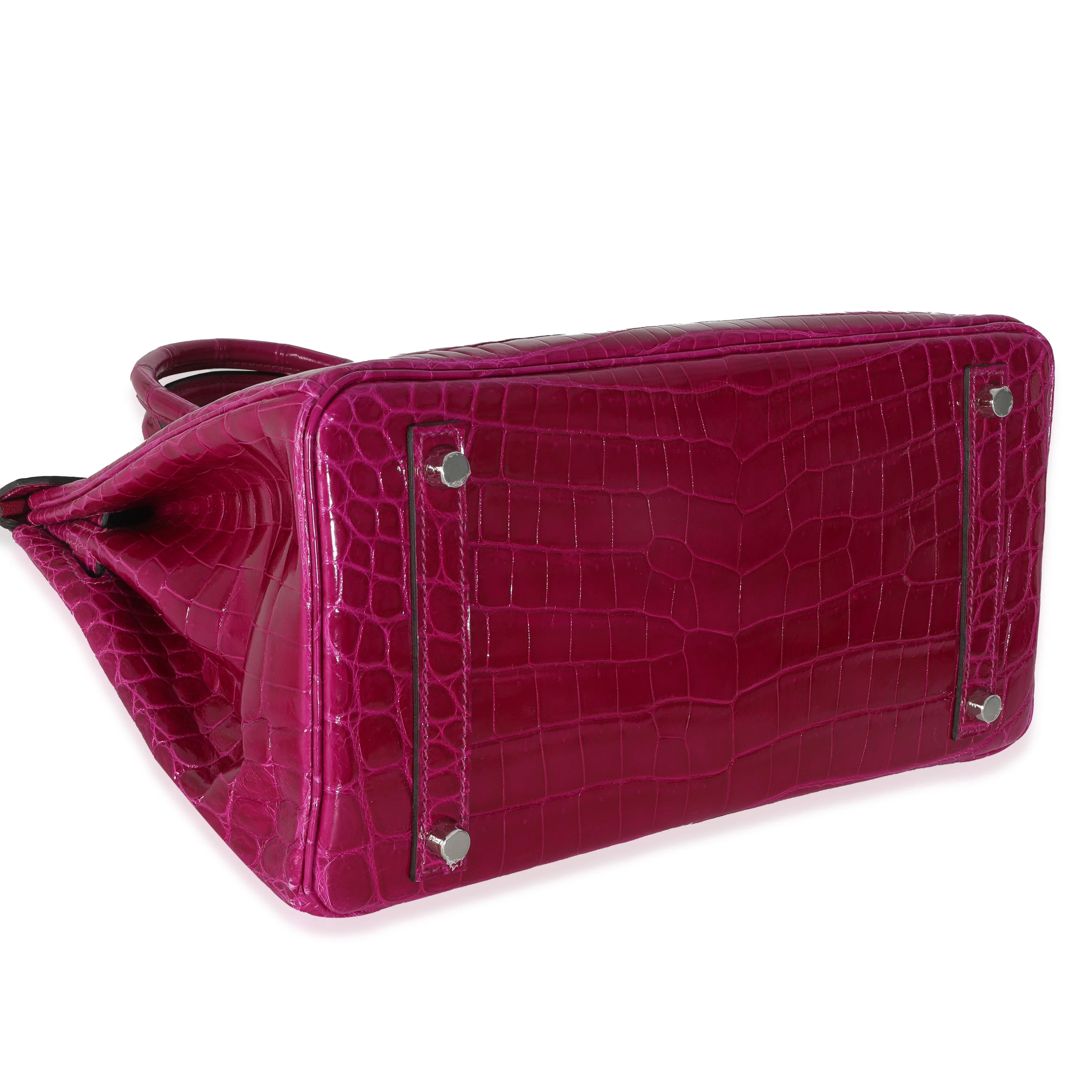 Rose Pourpre Shiny Niloticus Birkin 30 PHW - Image 7