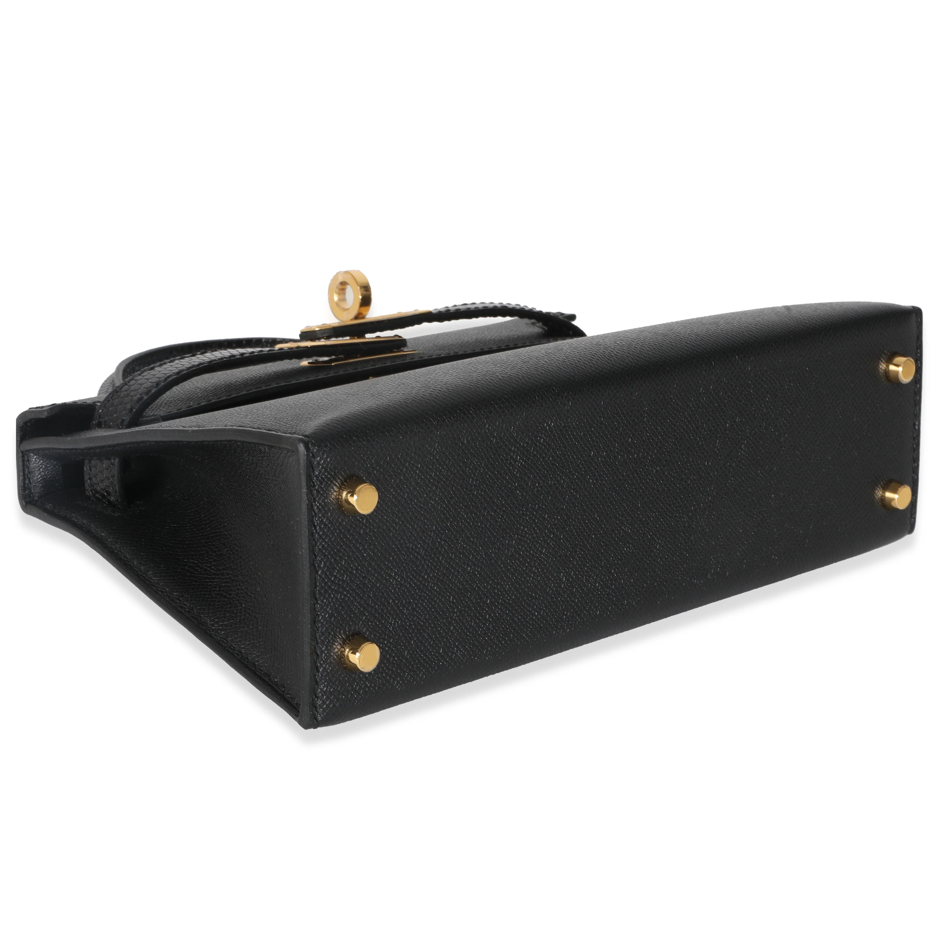 Black Madame Lizard Touch Mini Kelly 20 II GHW - Image 6
