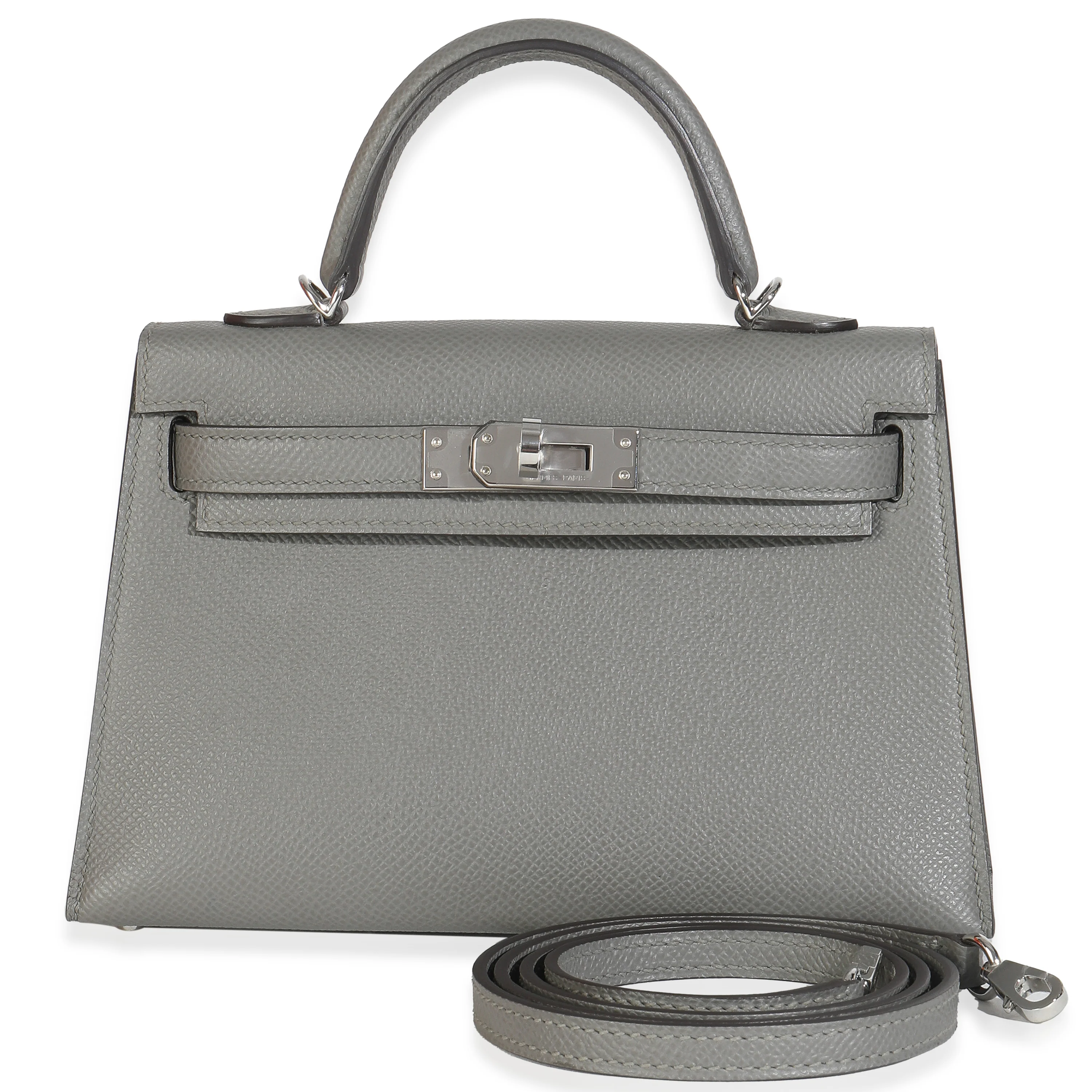 Gris Meyer Epsom Sellier Mini Kelly II 20 PHW - Image 2