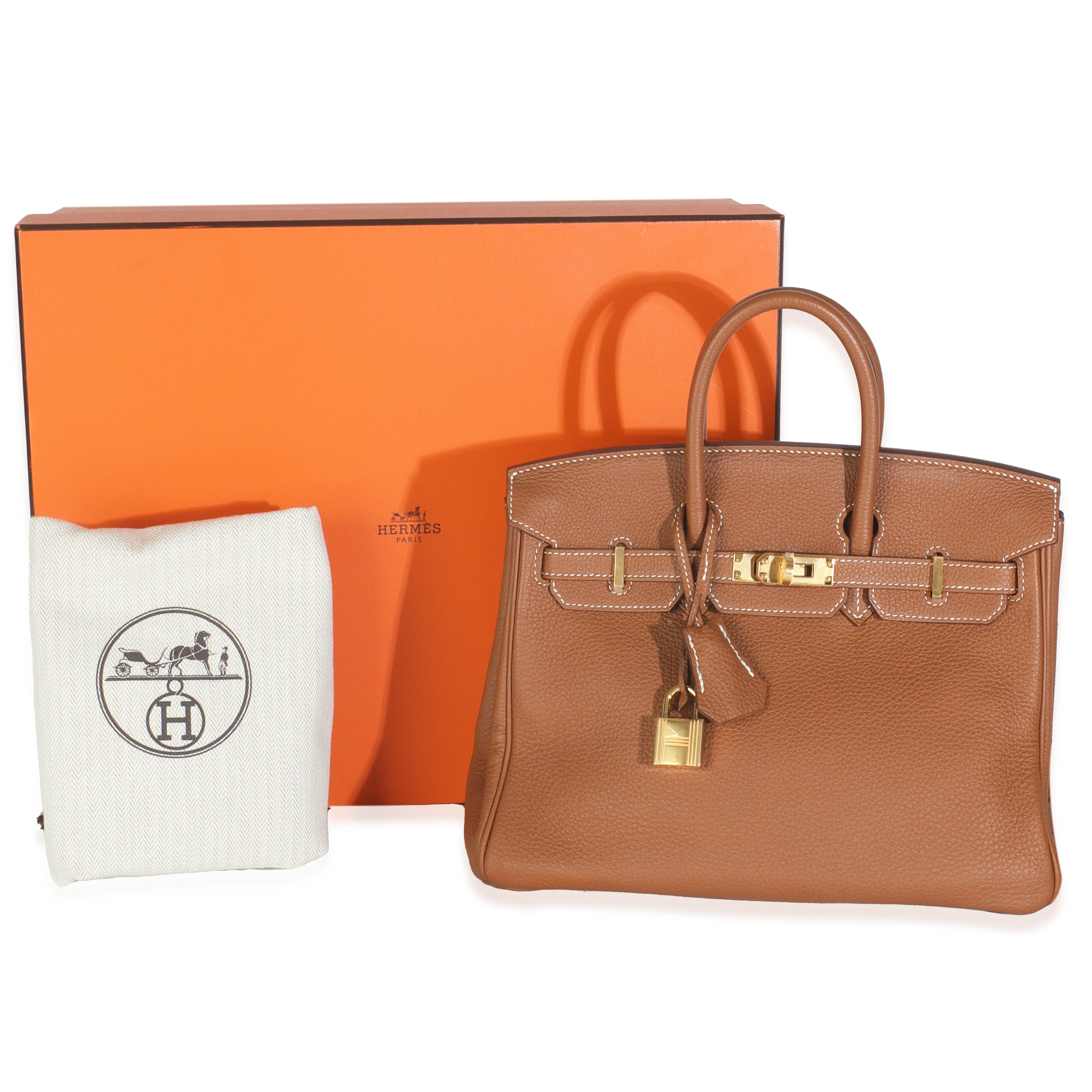 Gold Togo Birkin 25 GHW - Image 7