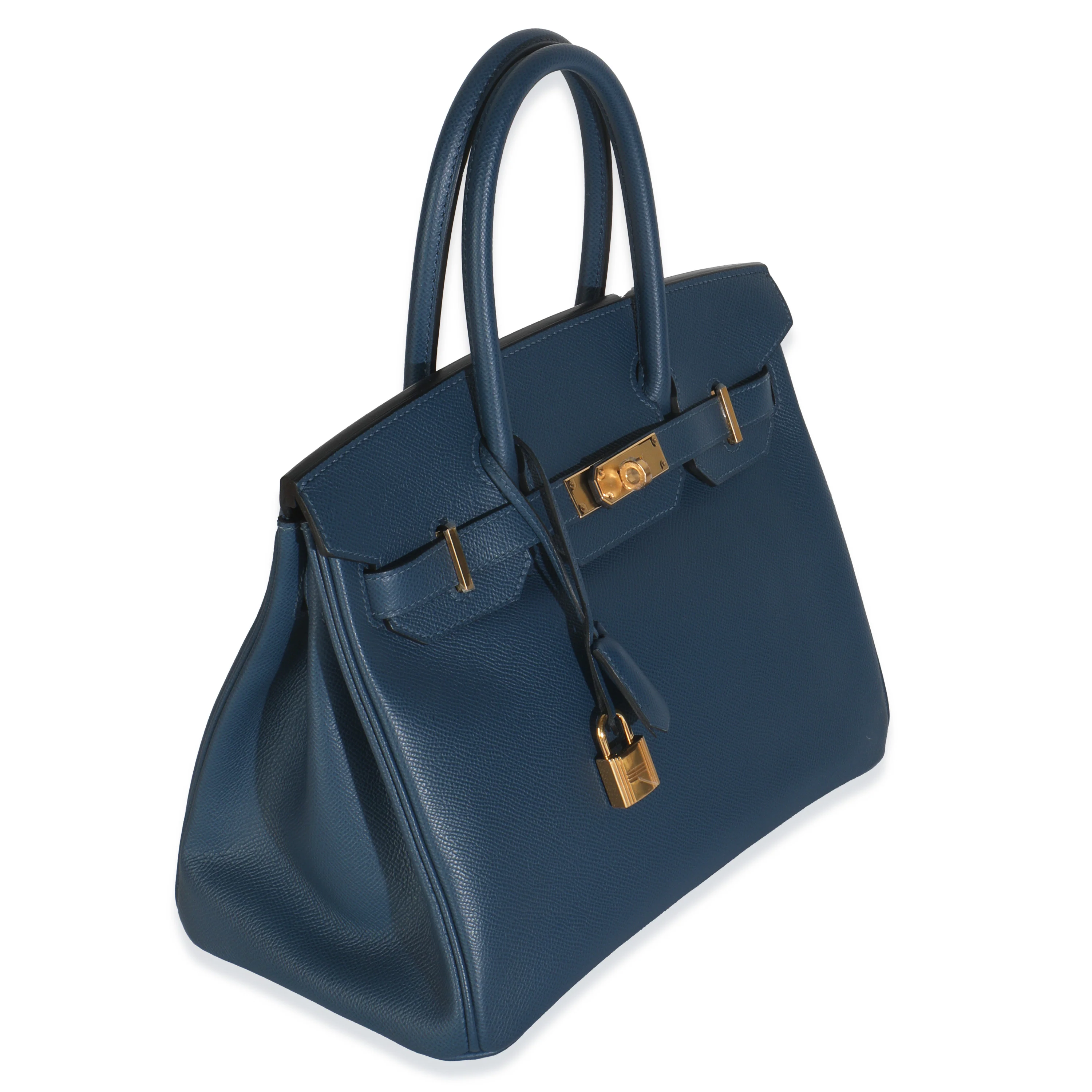 Deep Blue Epsom Birkin 30 GHW - Image 3