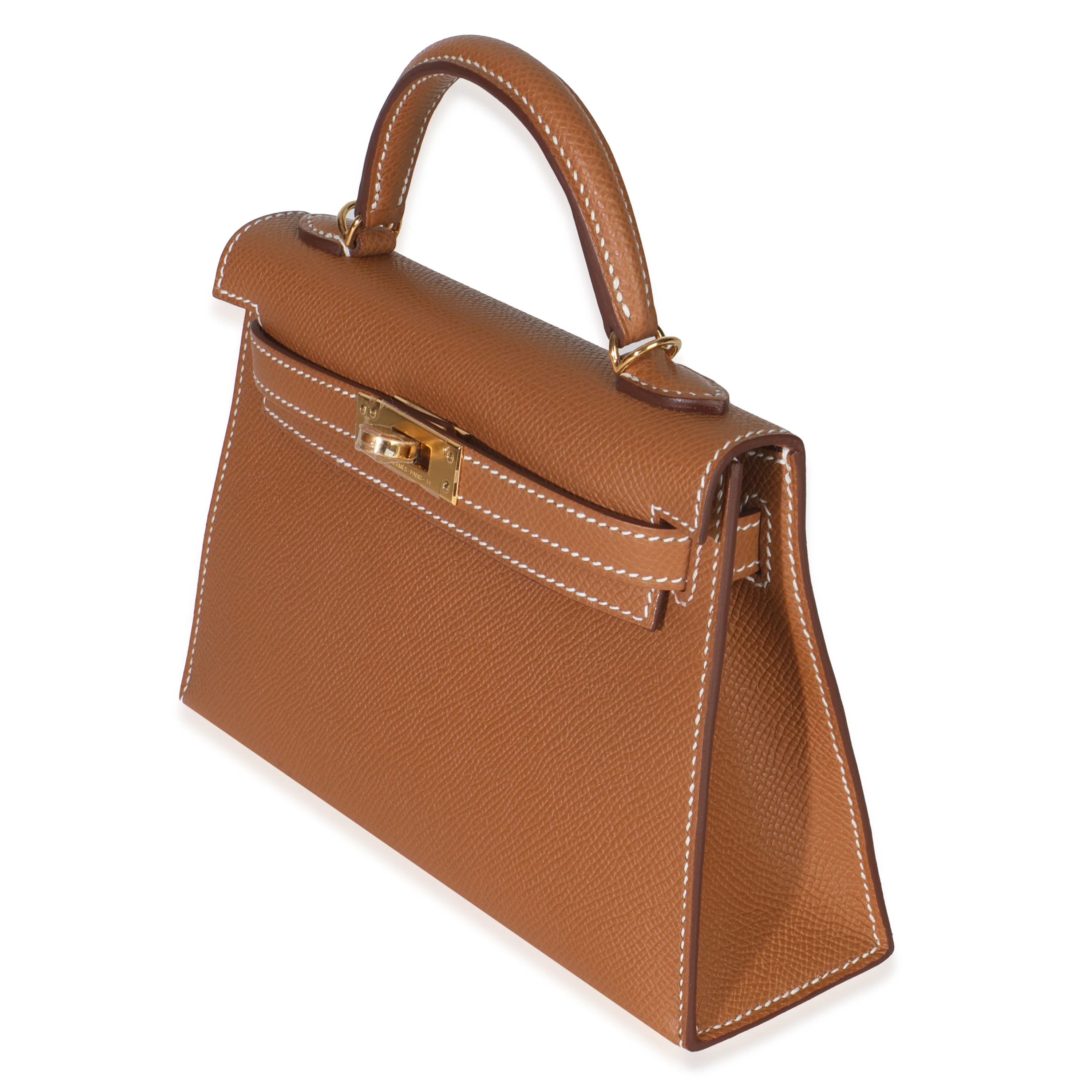 Gold Epsom Mini Kelly 20 II GHW - Image 2