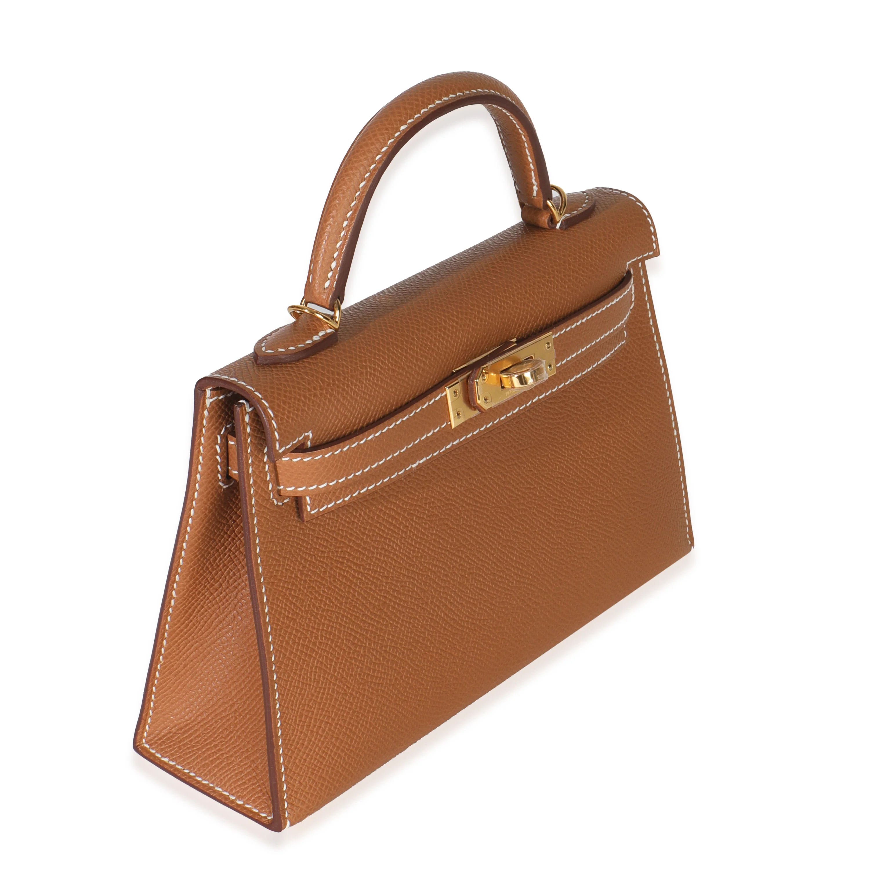 Gold Epsom Mini Kelly 20 II GHW - Image 3