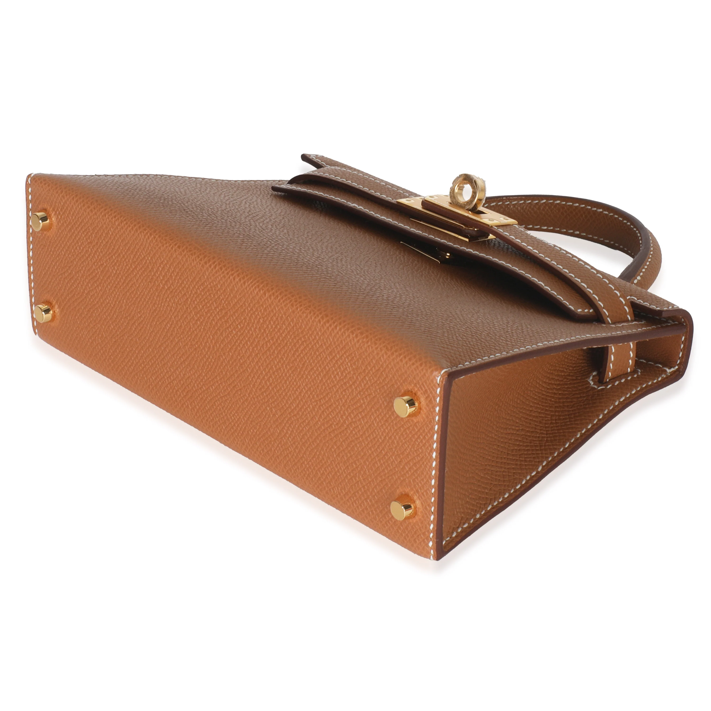 Gold Epsom Mini Kelly 20 II GHW - Image 7