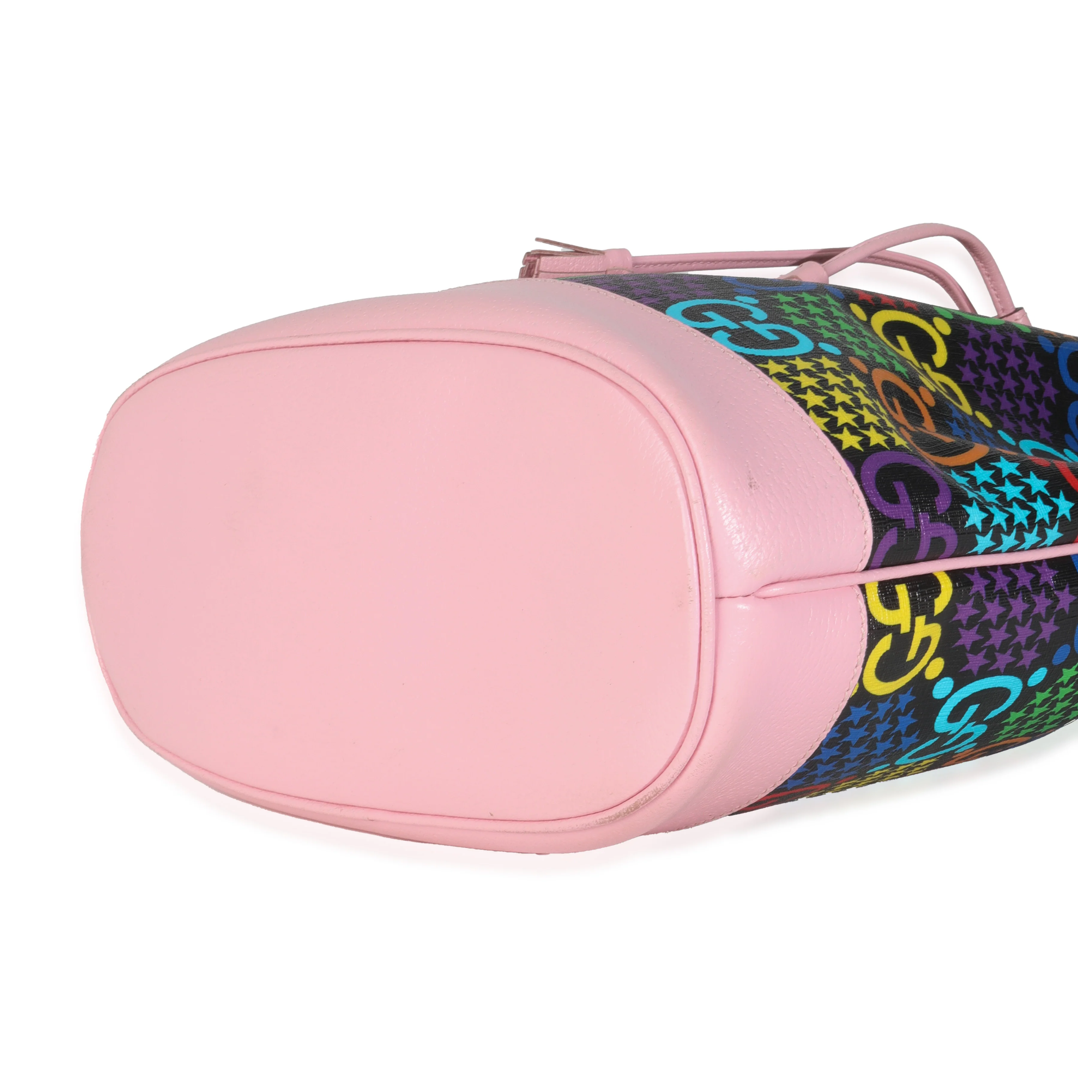 Pink Multicolor GG Supreme Canvas Psychedelic Bucket Bag - Image 7