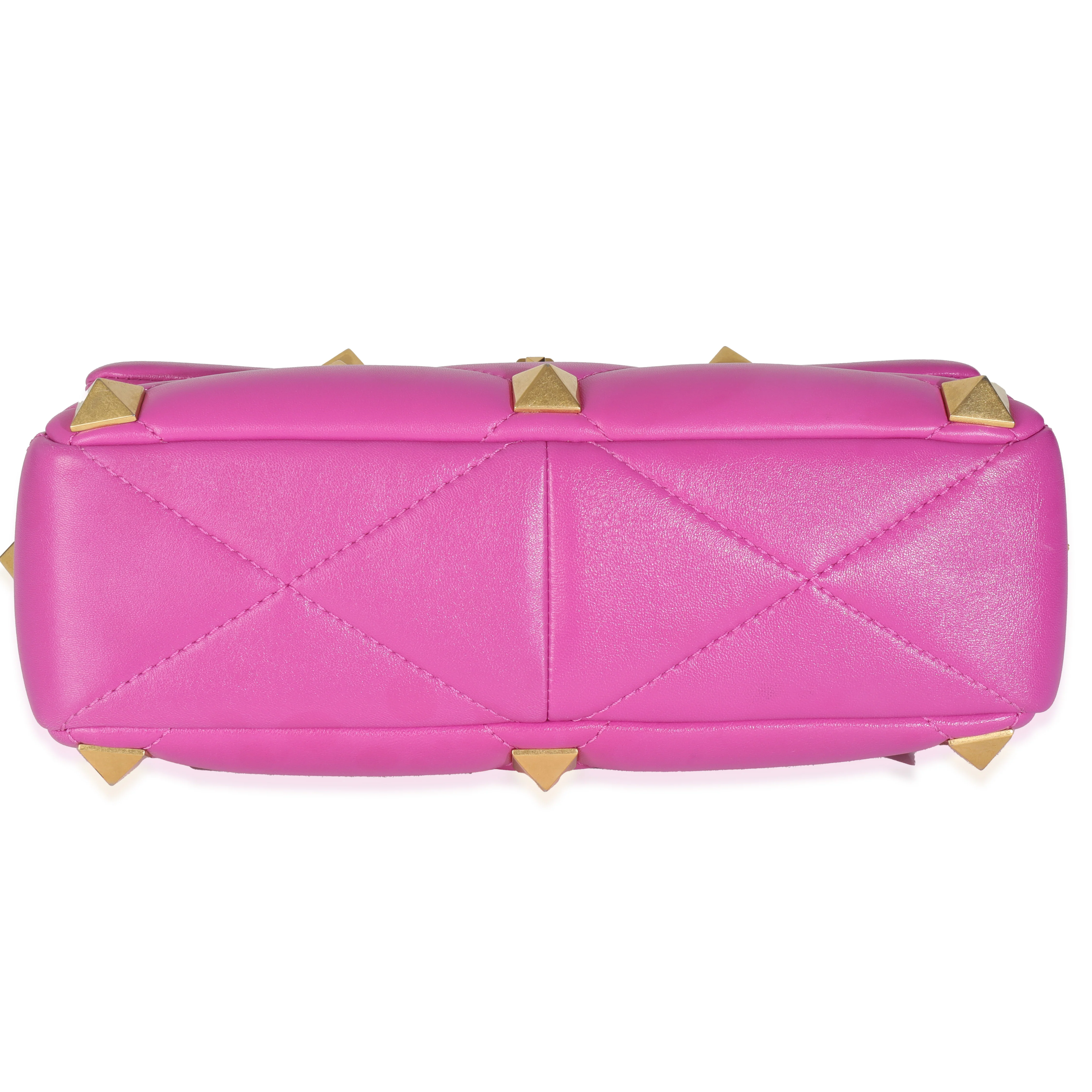 Pink Nappa Medium Roman Stud Bag - Image 5