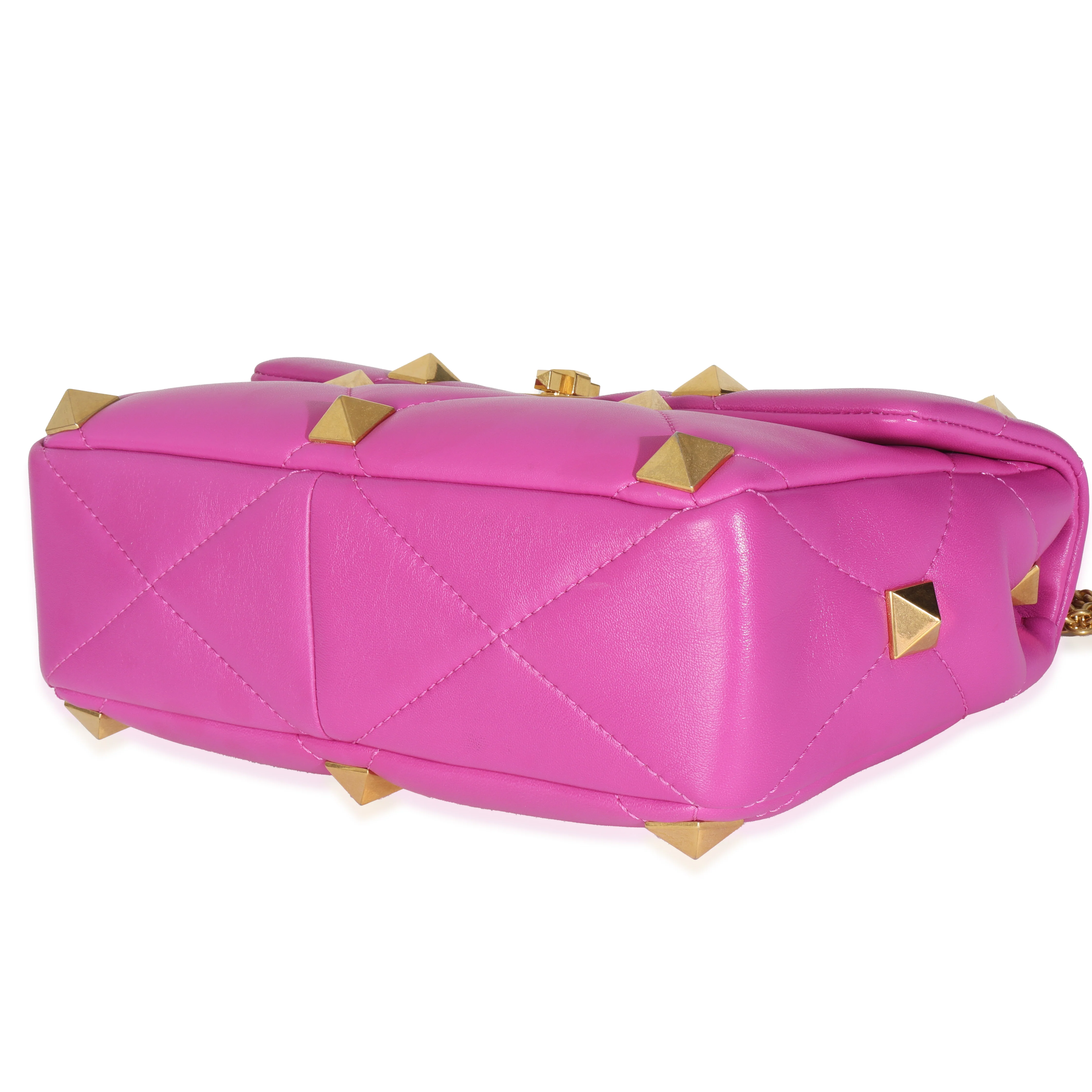 Pink Nappa Medium Roman Stud Bag - Image 7