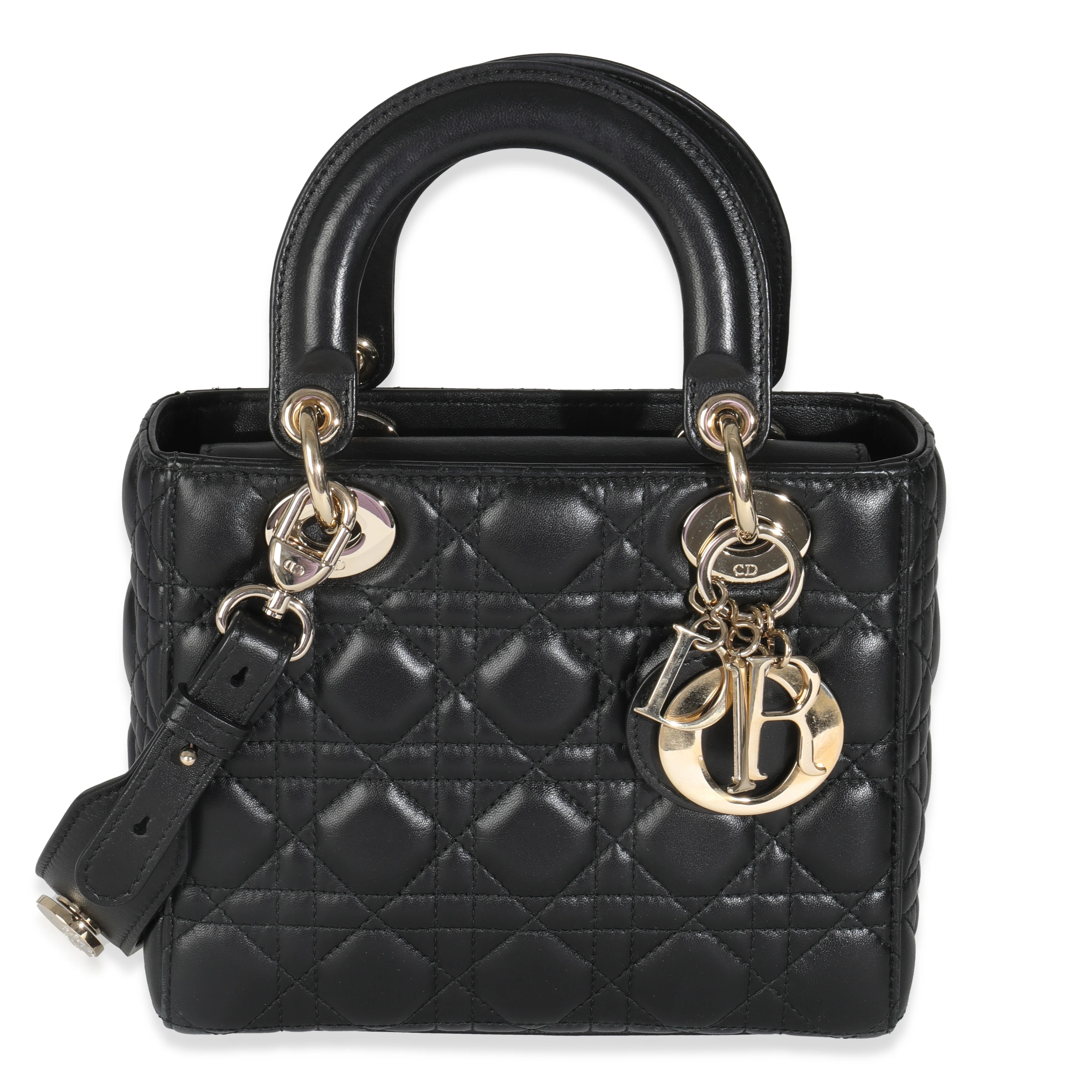 Black Lambskin Cannage Small MyABCDior Bag