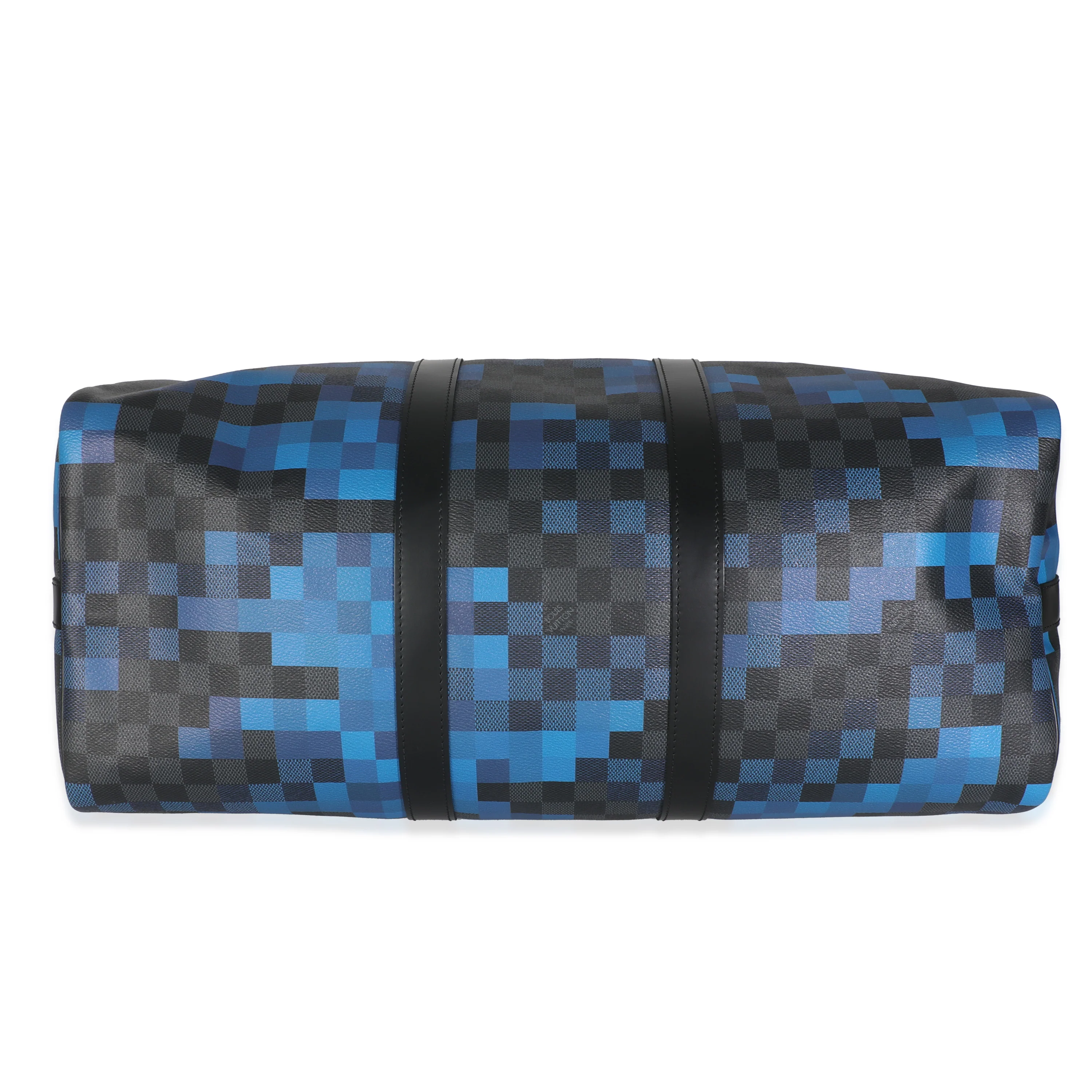 Blue Damier Graphite Canvas Pixel Canvas Keepall Bandouliere 50 - Image 5