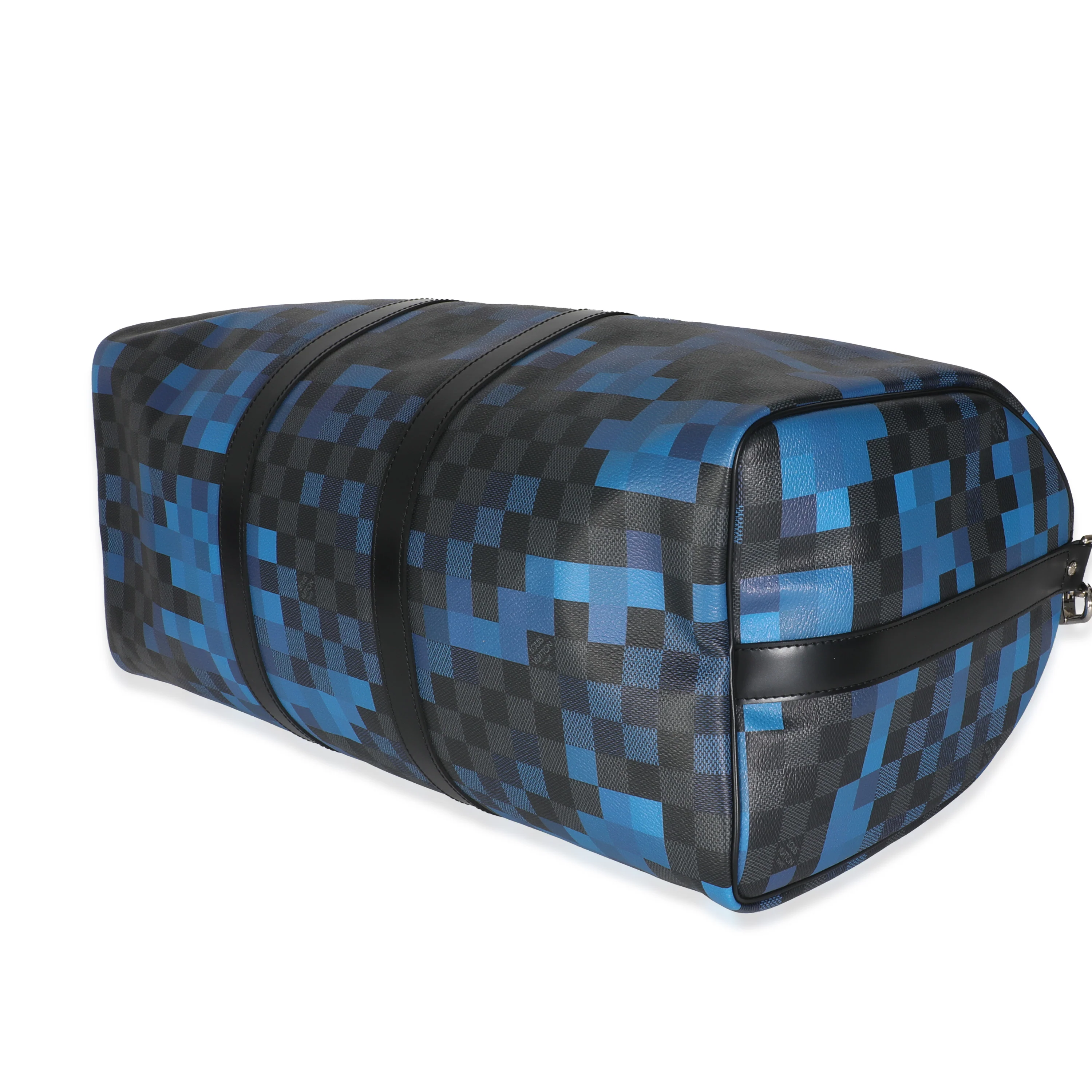 Blue Damier Graphite Canvas Pixel Canvas Keepall Bandouliere 50 - Image 7