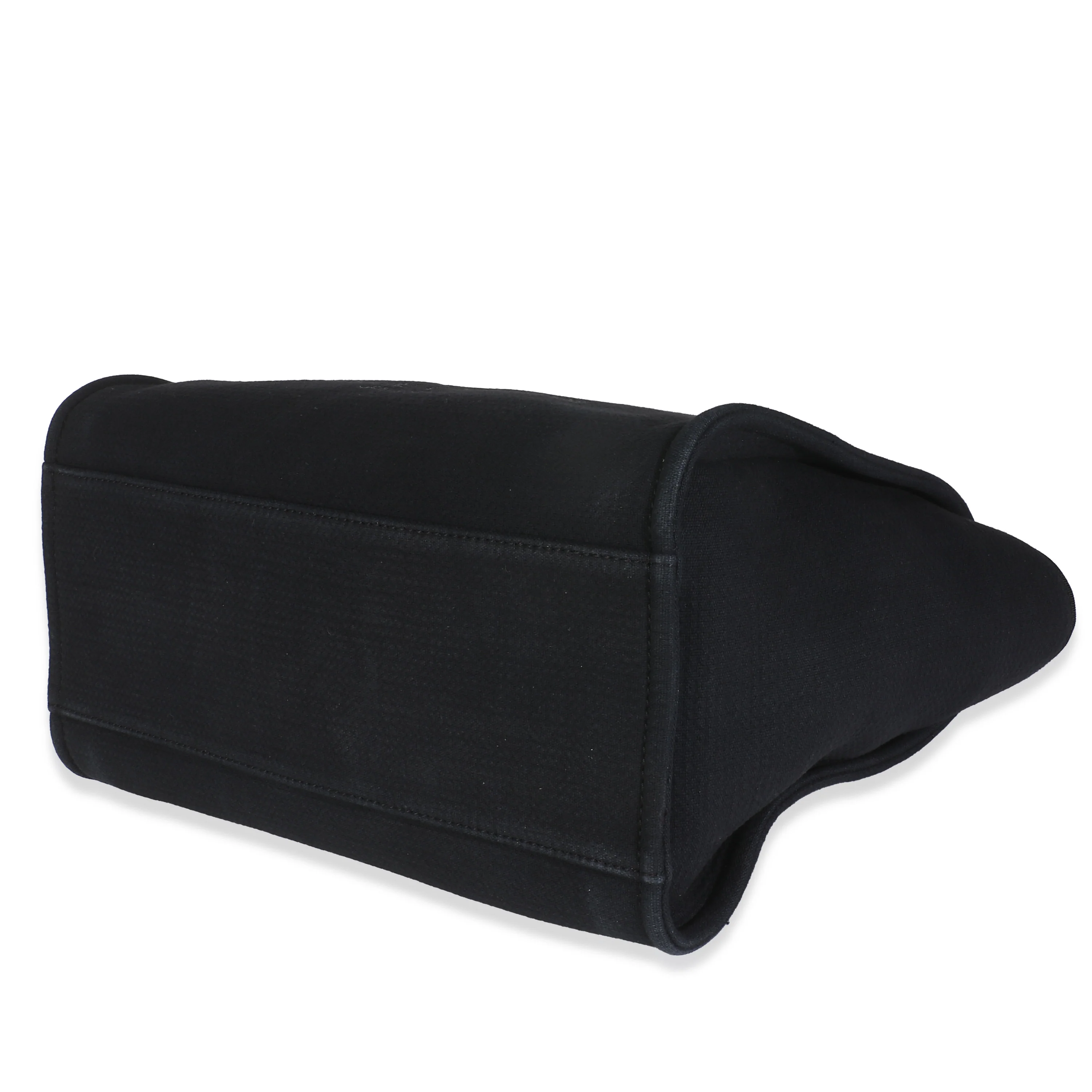Black Mixed Fibers Large Deauville Tote - Image 6