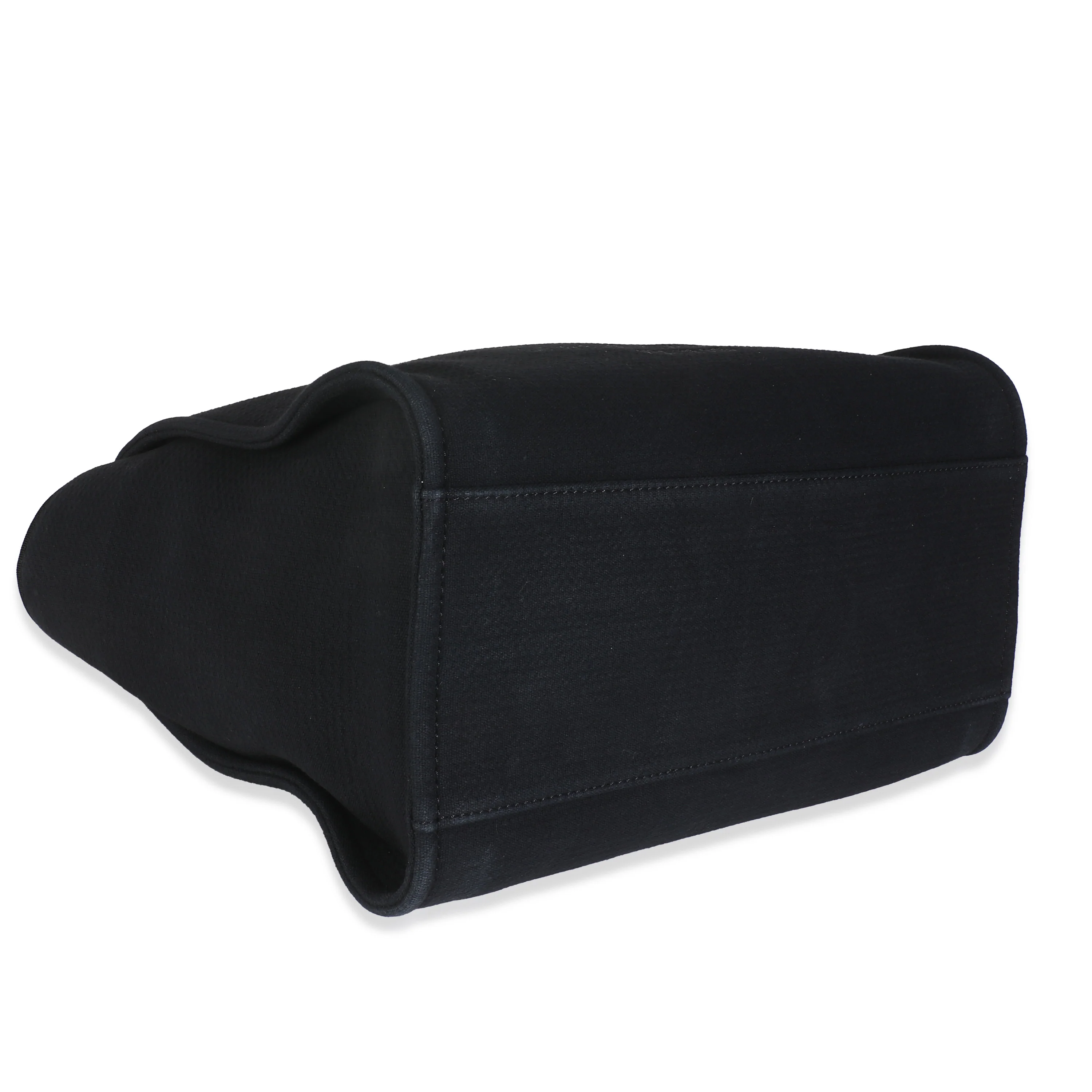 Black Mixed Fibers Large Deauville Tote - Image 8
