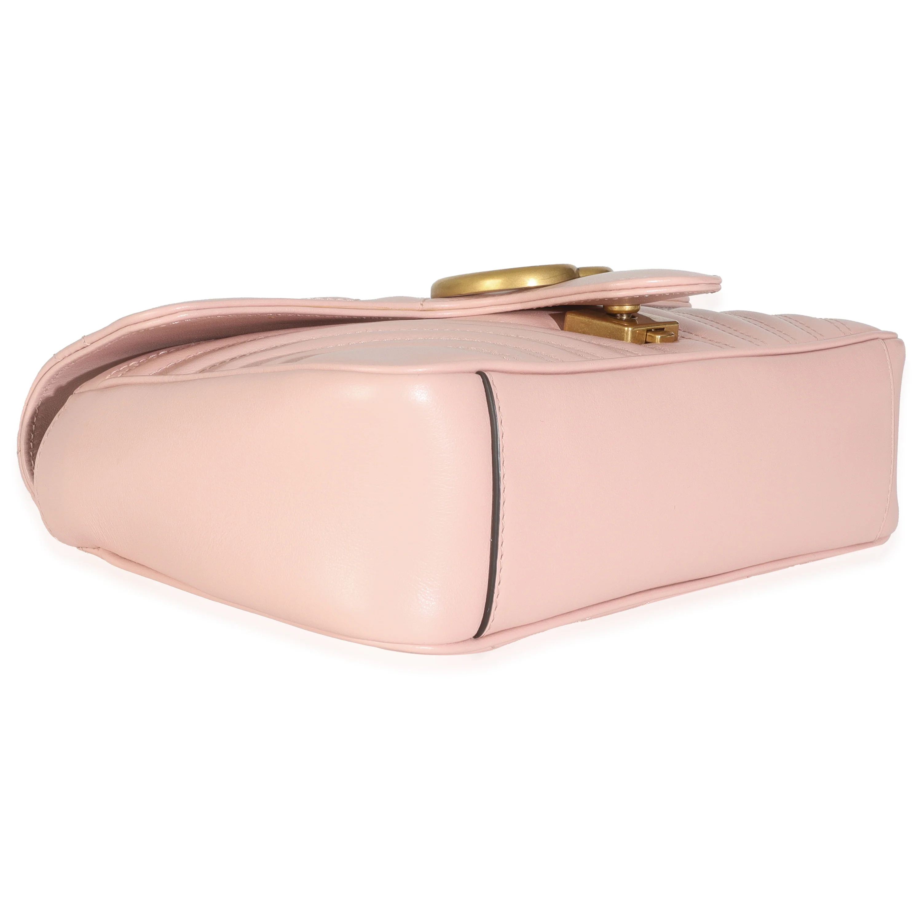 Pink Calfskin Matelasse Small GG Marmont Shoulder Bag - Image 6