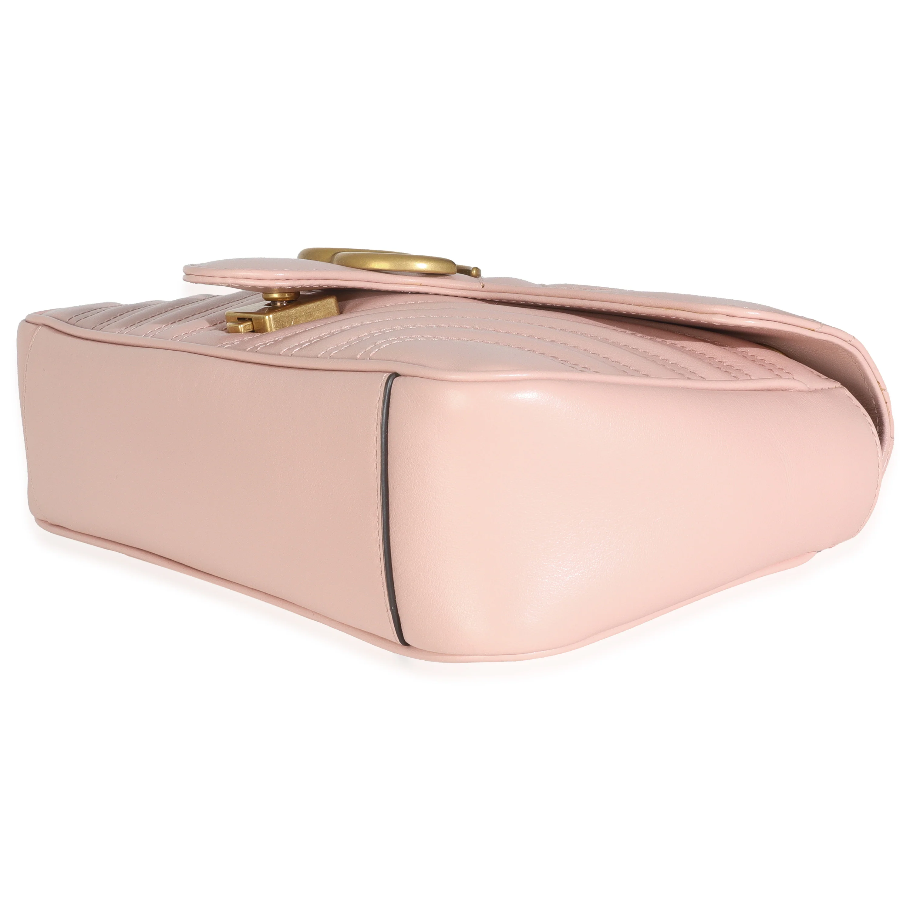 Pink Calfskin Matelasse Small GG Marmont Shoulder Bag - Image 7
