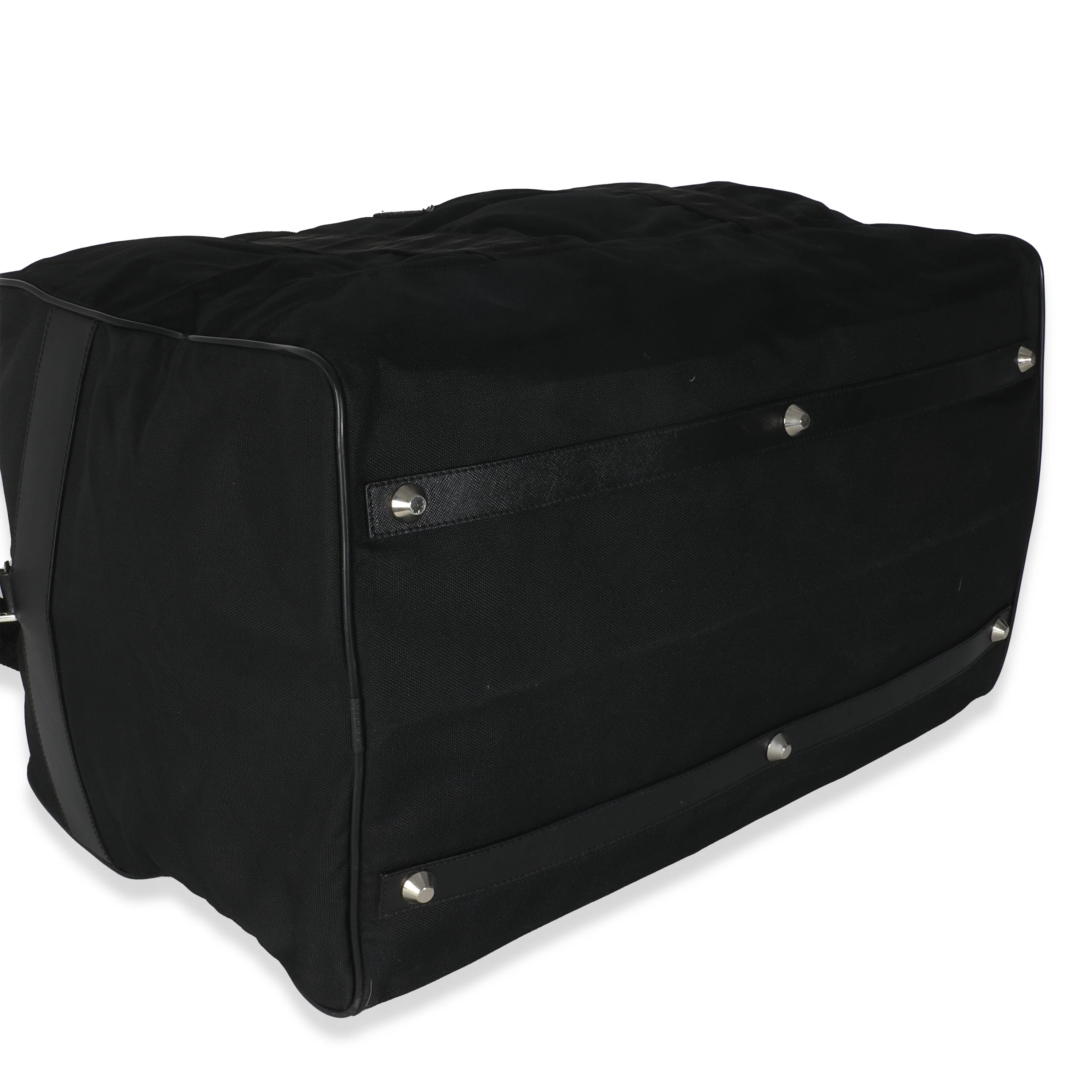 Black Tessuto Nylon Logo Plate Large Duffle Bag - Image 6