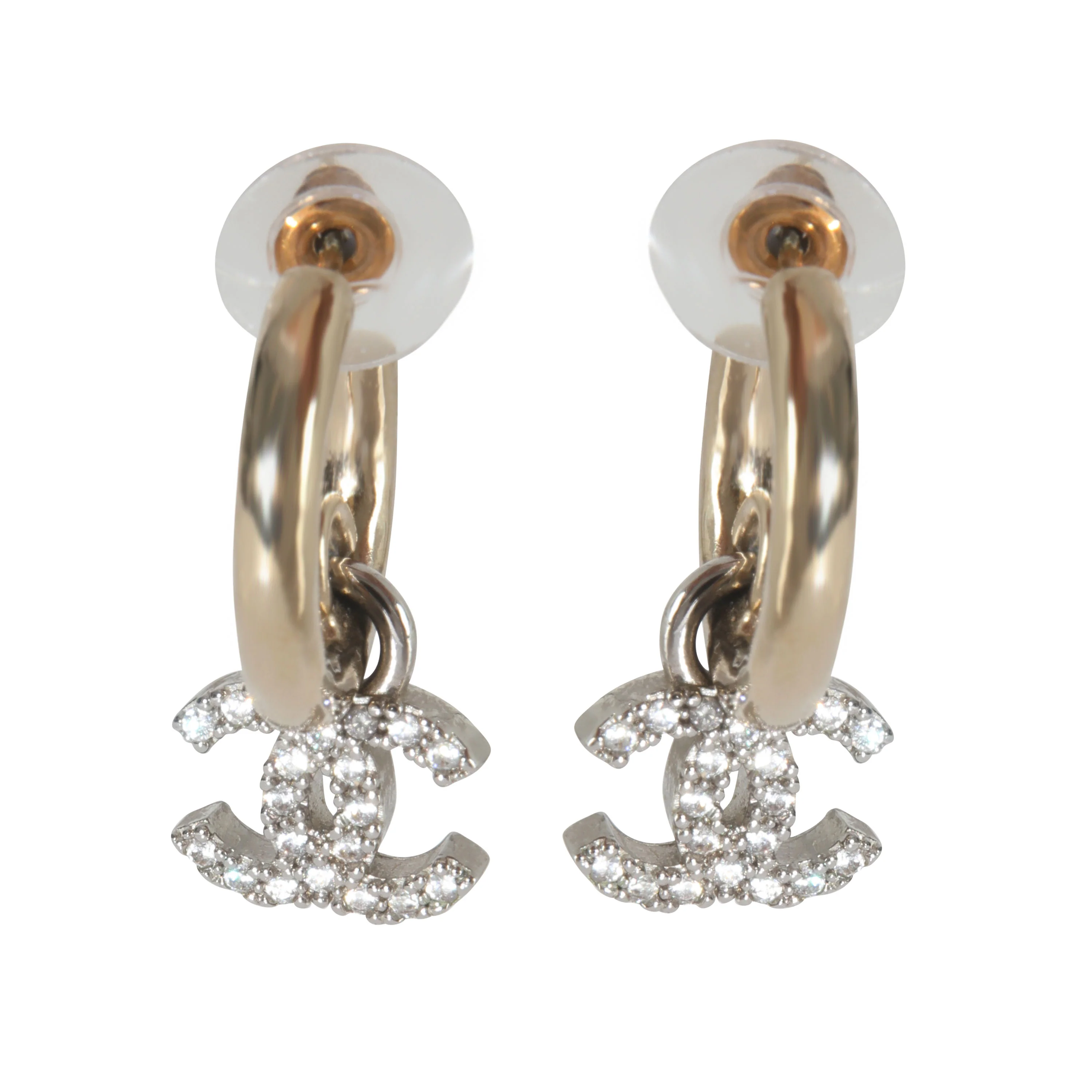 Gold-Plated  2023 Strass CC Earrings