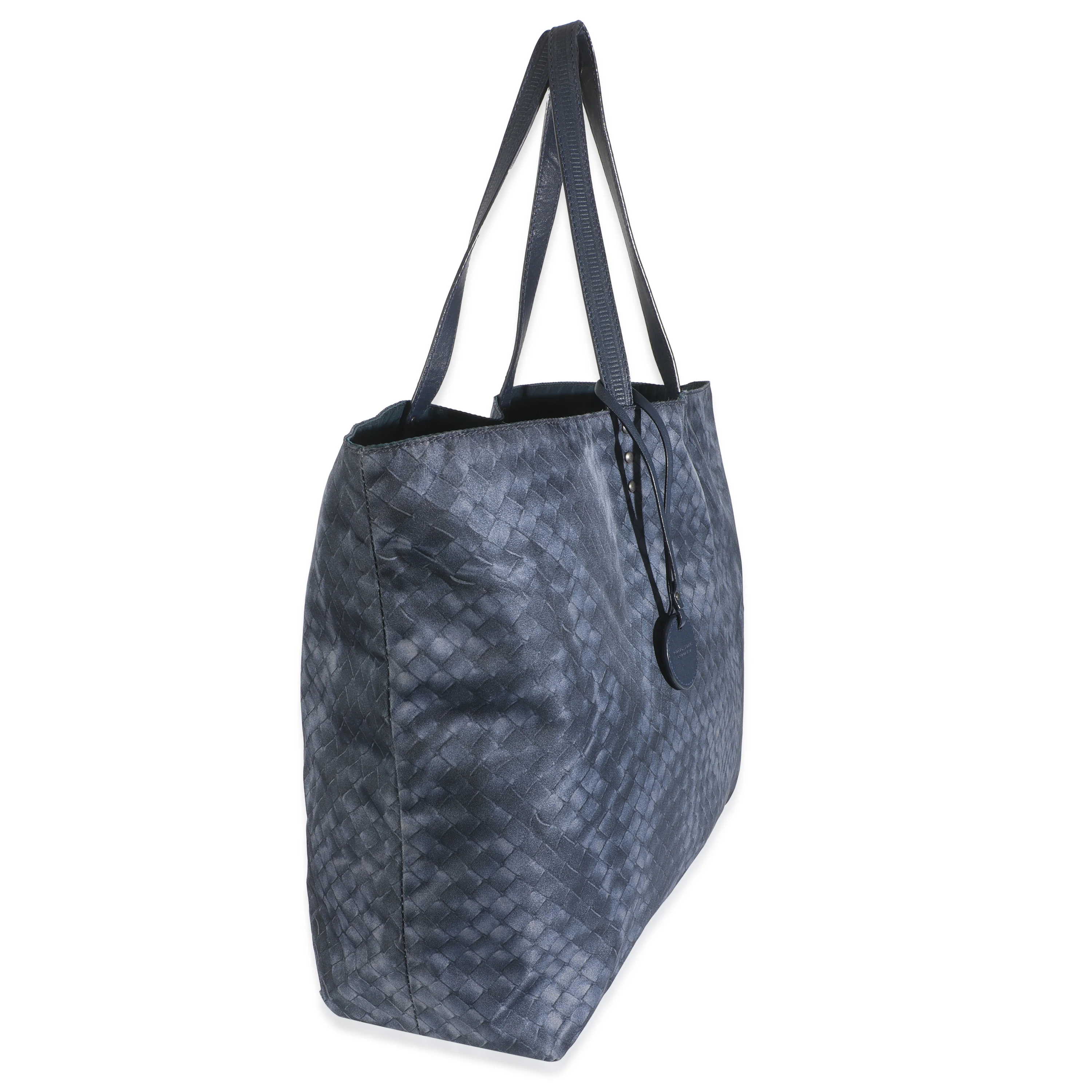 Navy Intrecciolusion Nylon Tote - Image 3