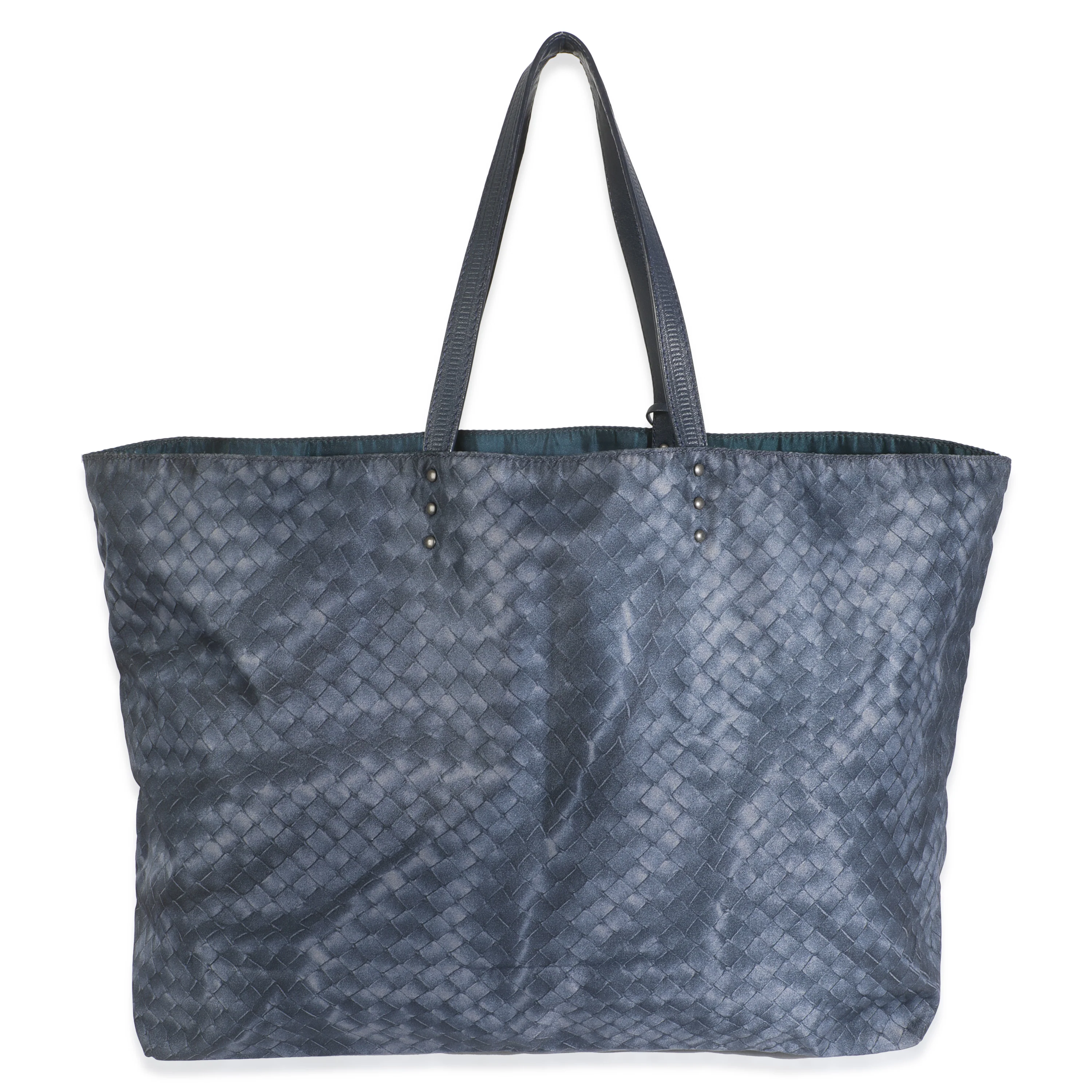 Navy Intrecciolusion Nylon Tote - Image 4