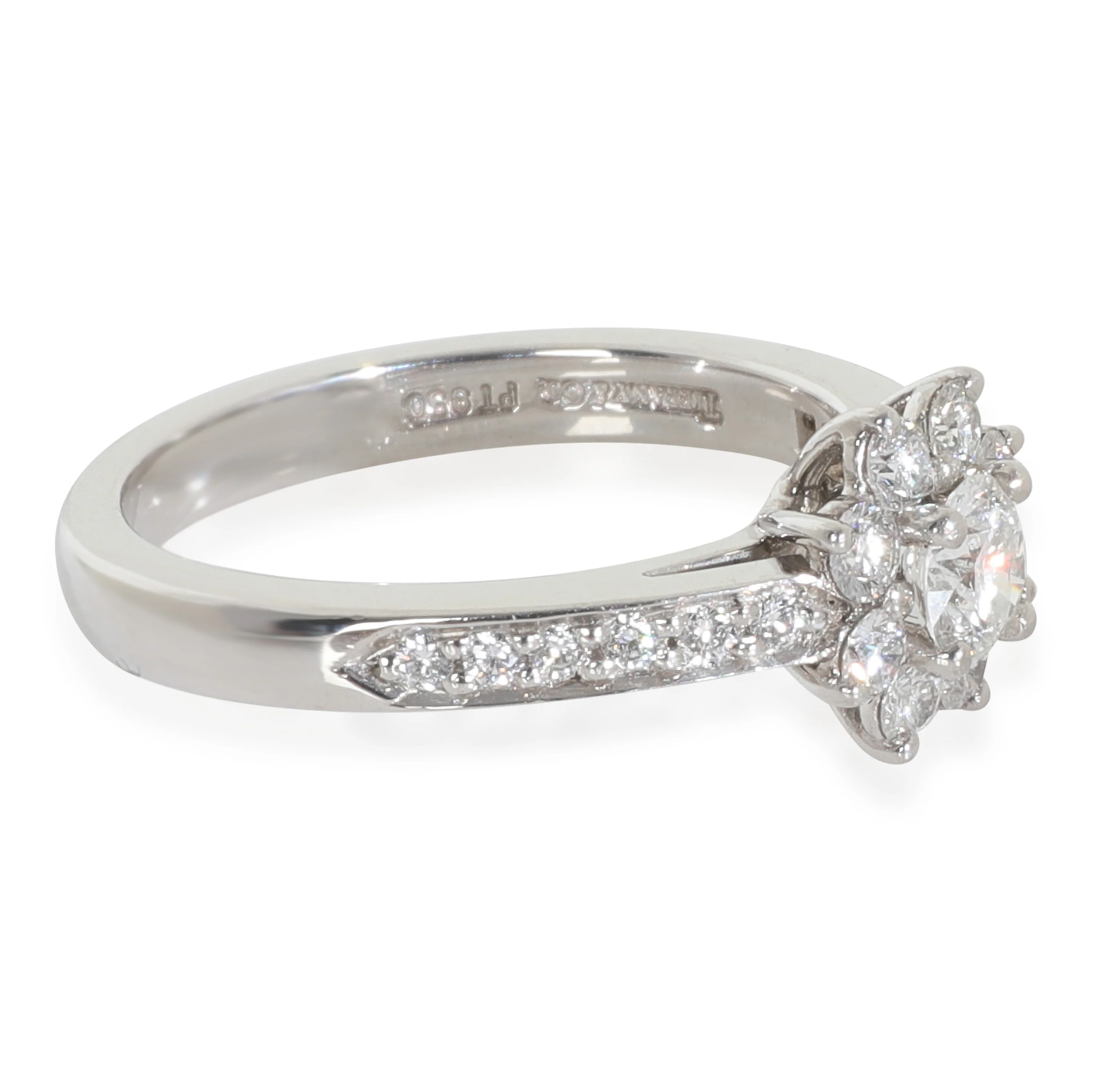 Platinum Diamond Flower Ring - Image 2