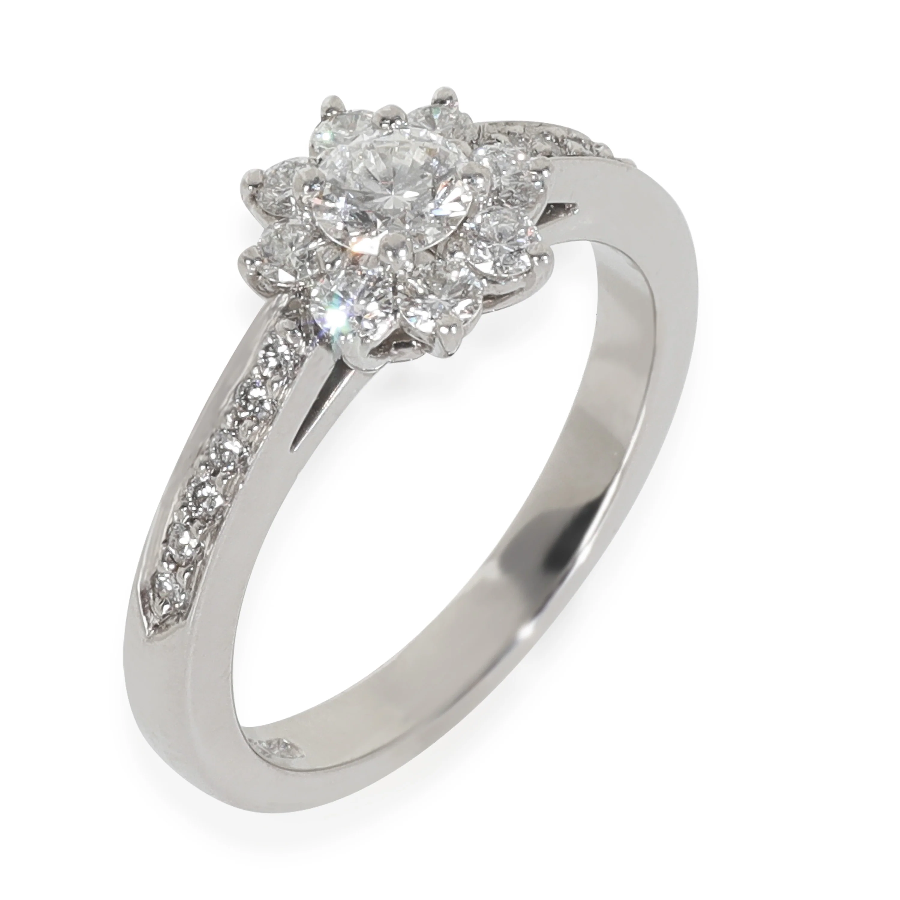Platinum Diamond Flower Ring - Image 3