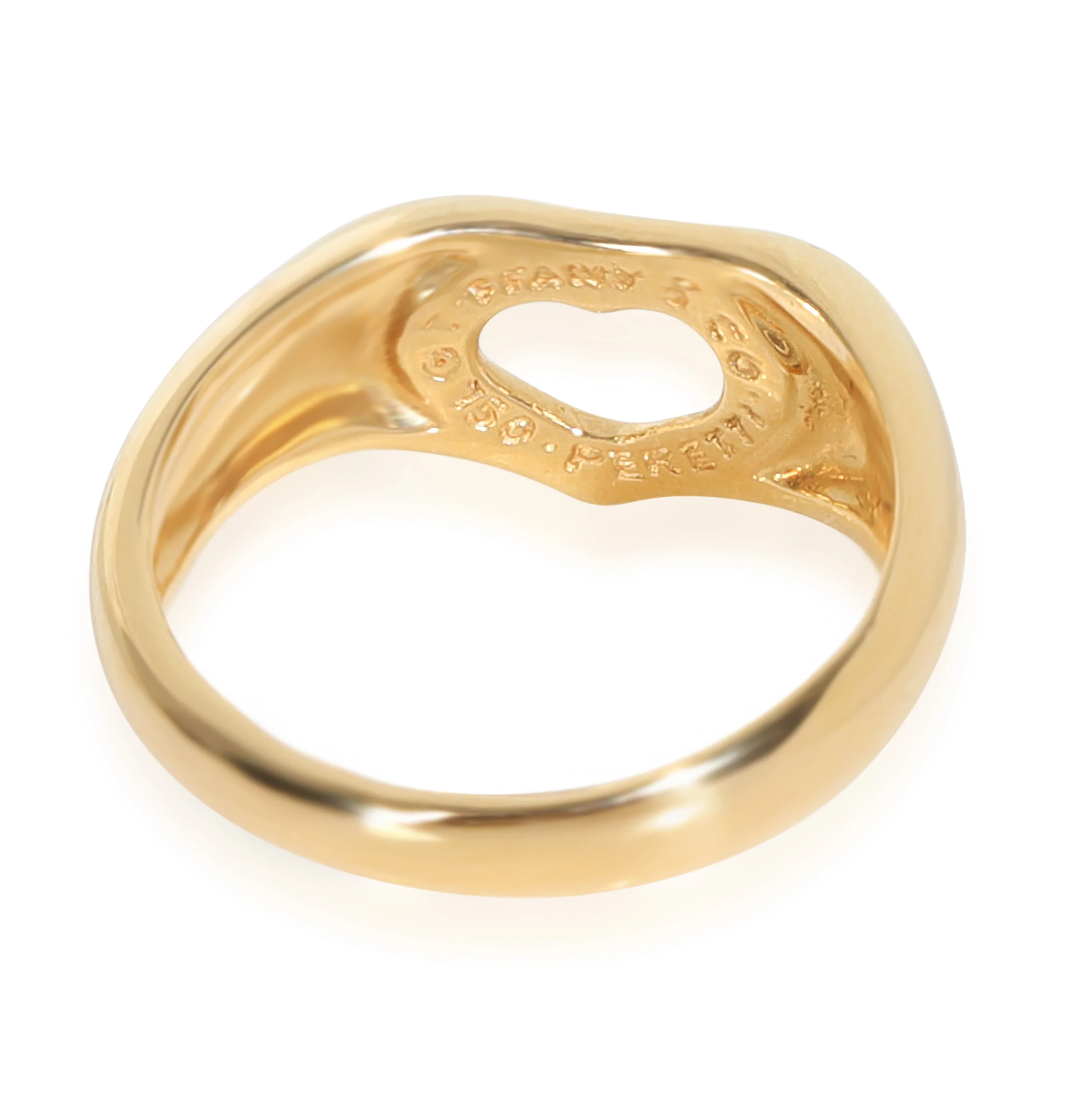 Yellow Gold Elsa Peretti Vintage Open Heart Ring - Image 3