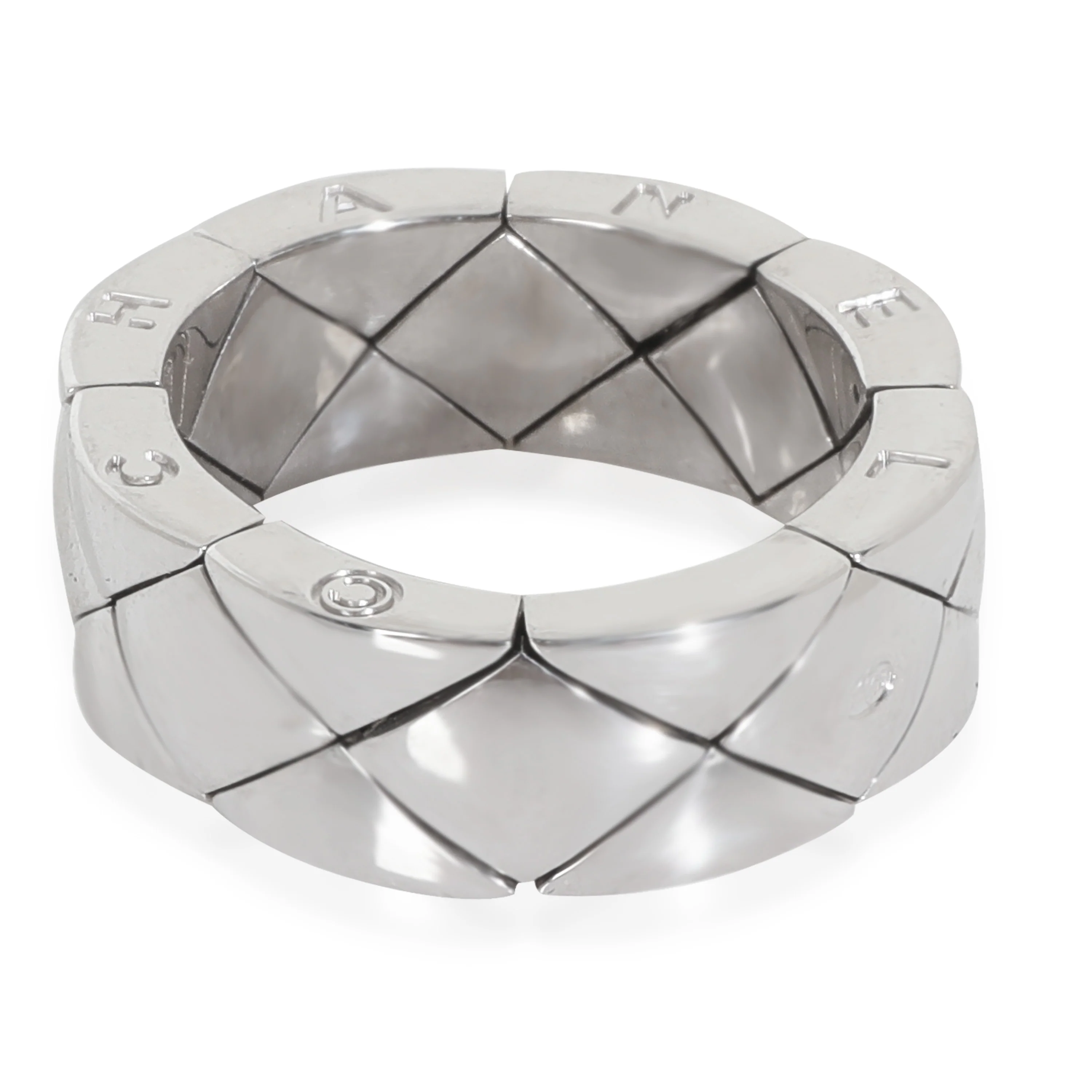 White Gold  Matelasse Ring - Image 3