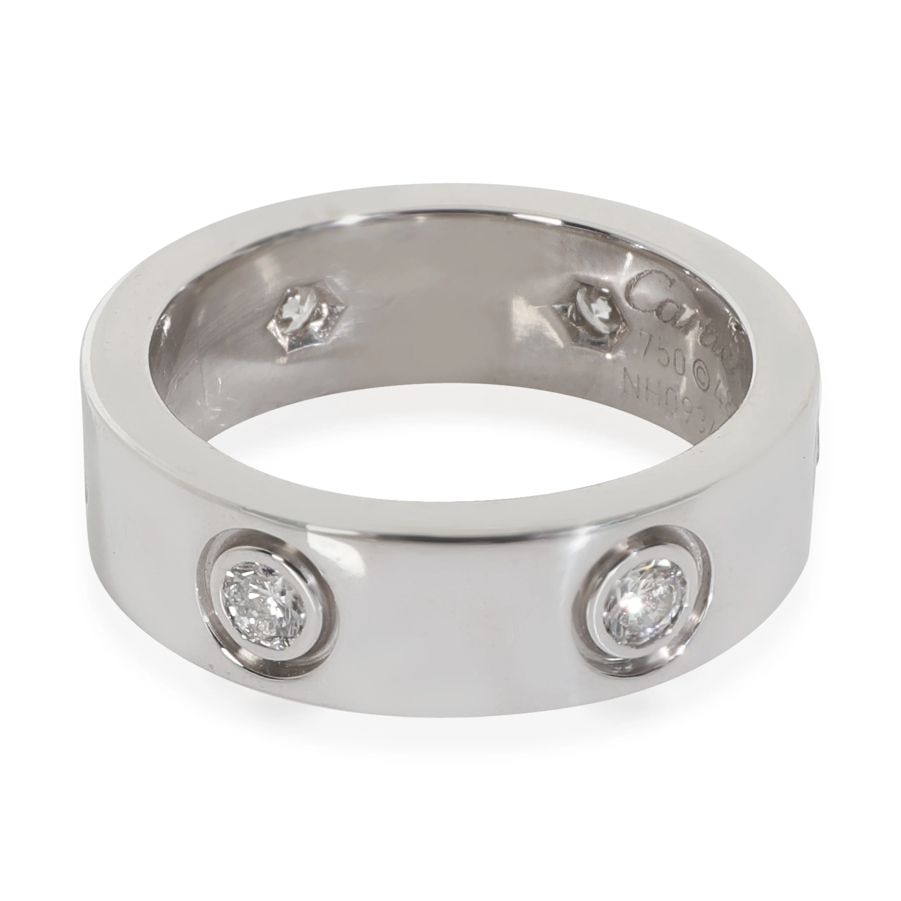 White Gold Diamond Love Ring - Image 3