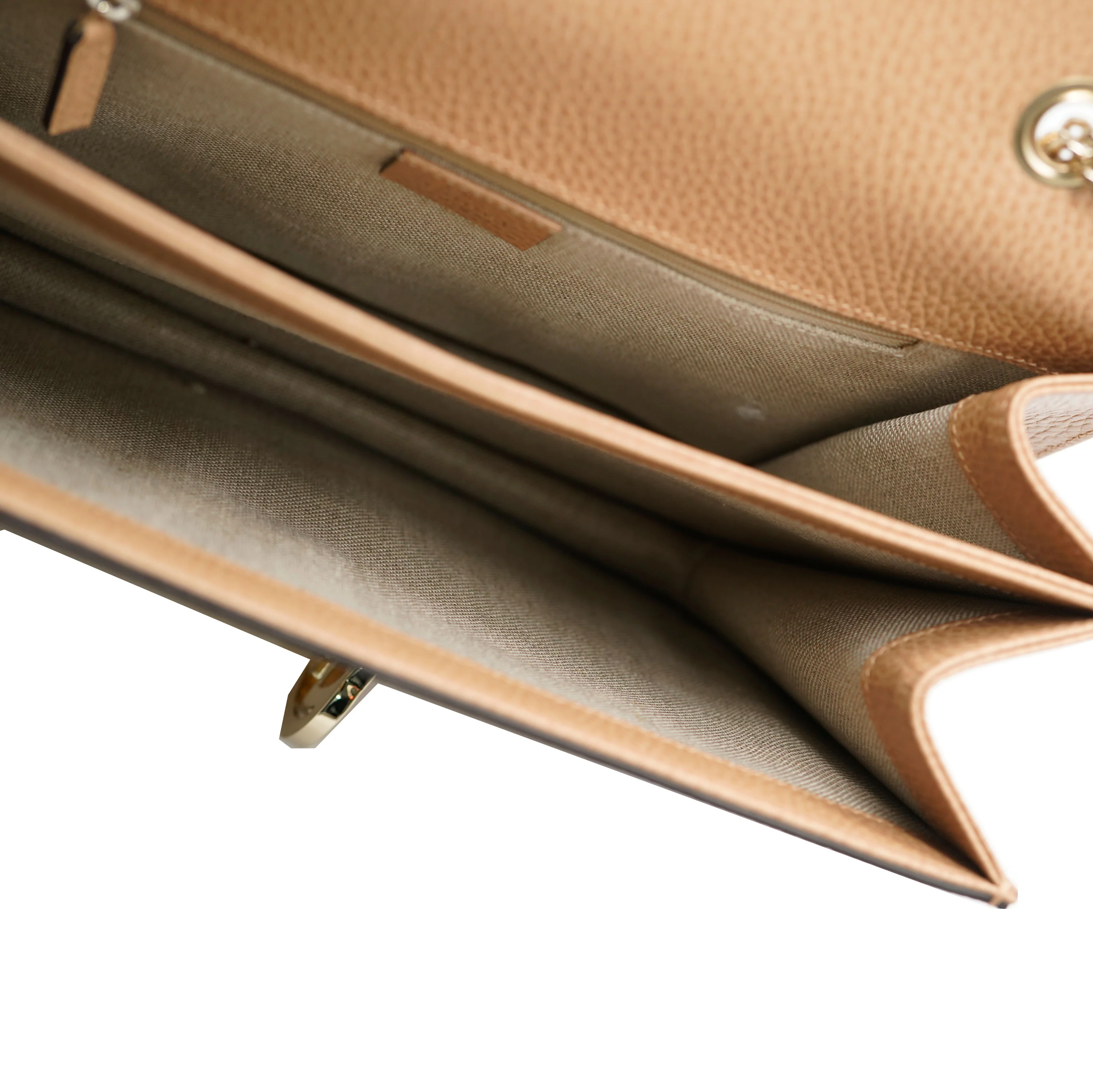 Beige Dollar Calfskin Medium Interlocking G Shoulder Bag - Image 7
