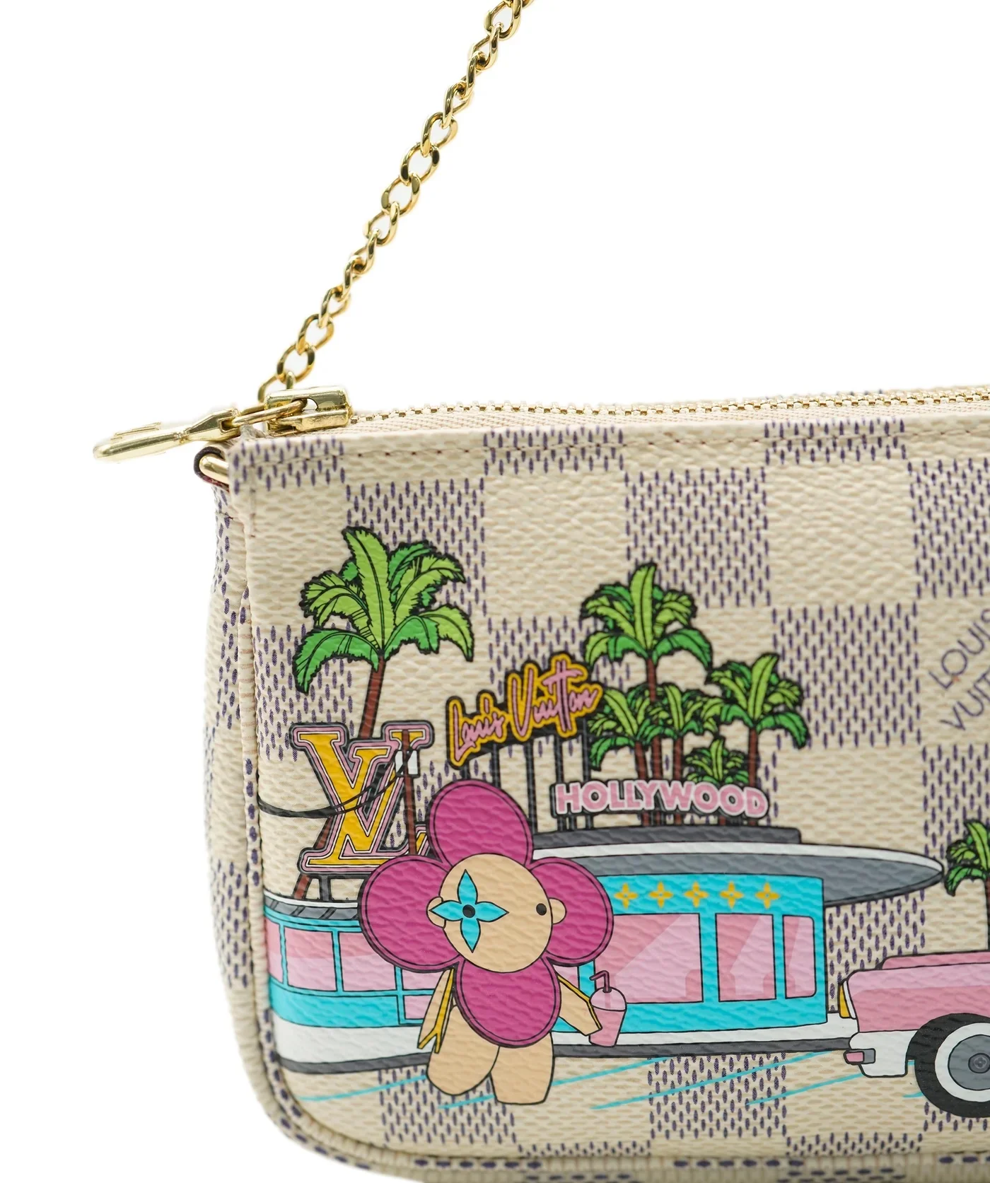 Damier Azur Canvas Christmas Animation Mini Pochette Accessories - Image 4