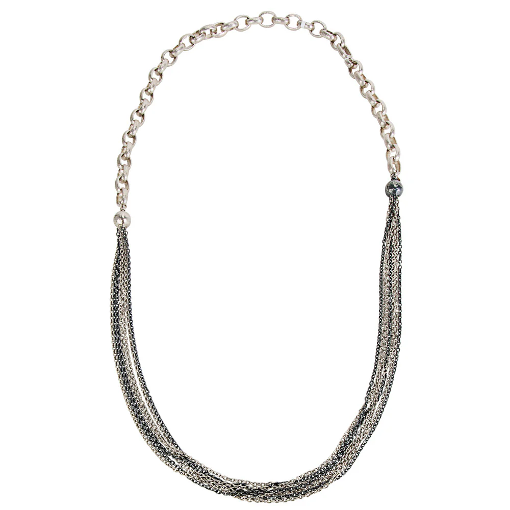 BRAND NEW Gurhan Two Toned Necklace in Sterling Silver MSRP 4,675 - Image 3