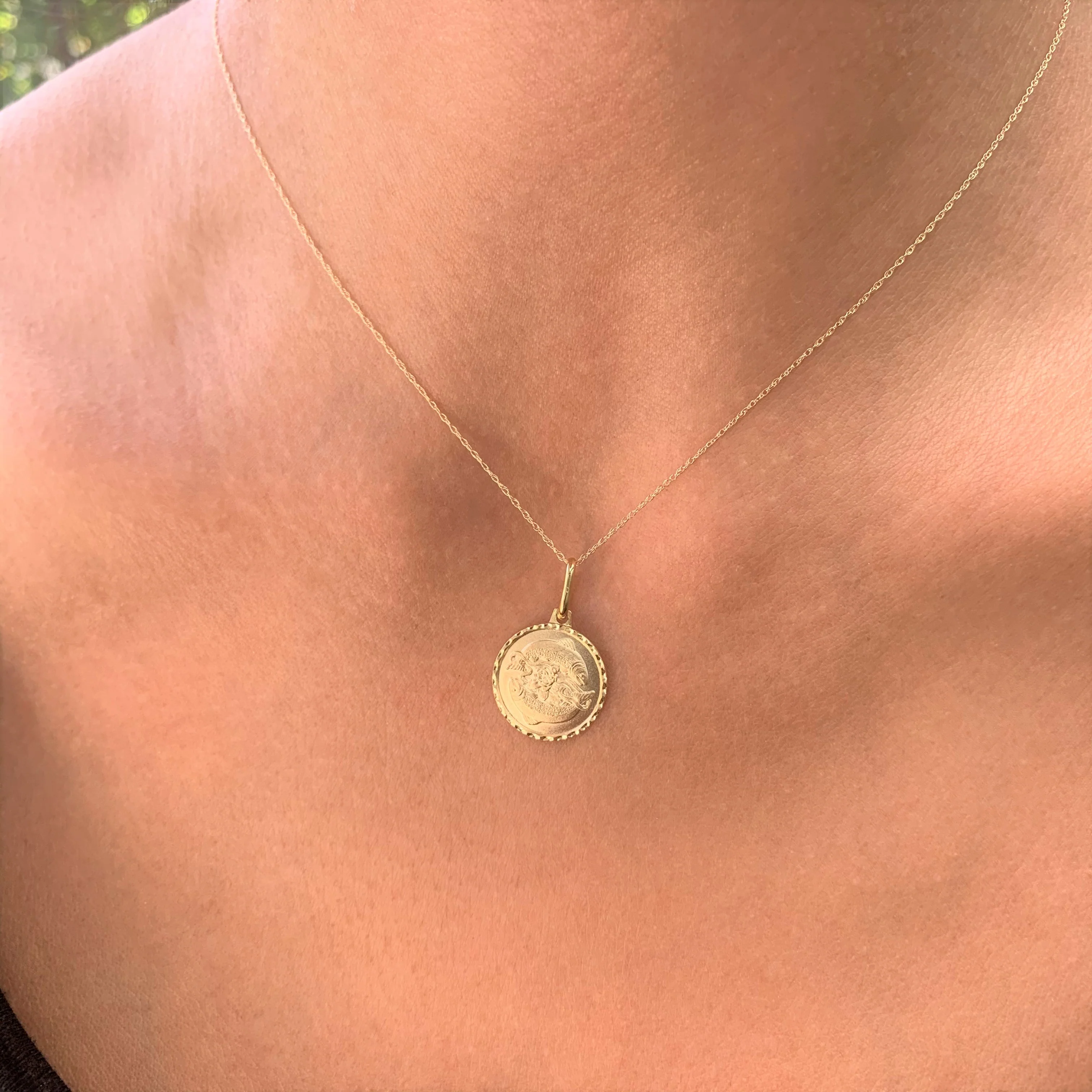 Zodiac Capricorn Necklace in 14K Yellow Gold - Image 2
