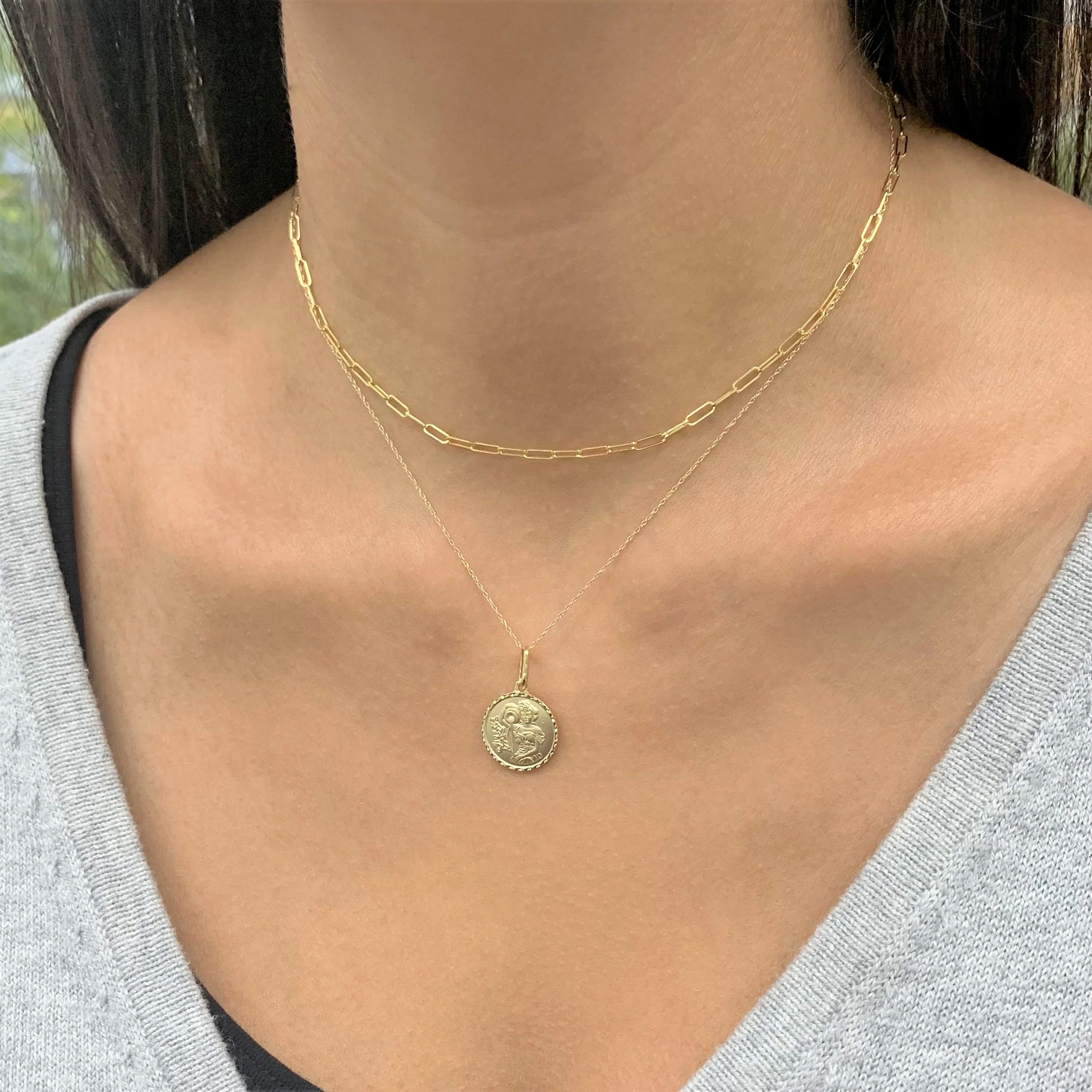 Zodiac Capricorn Necklace in 14K Yellow Gold - Image 3
