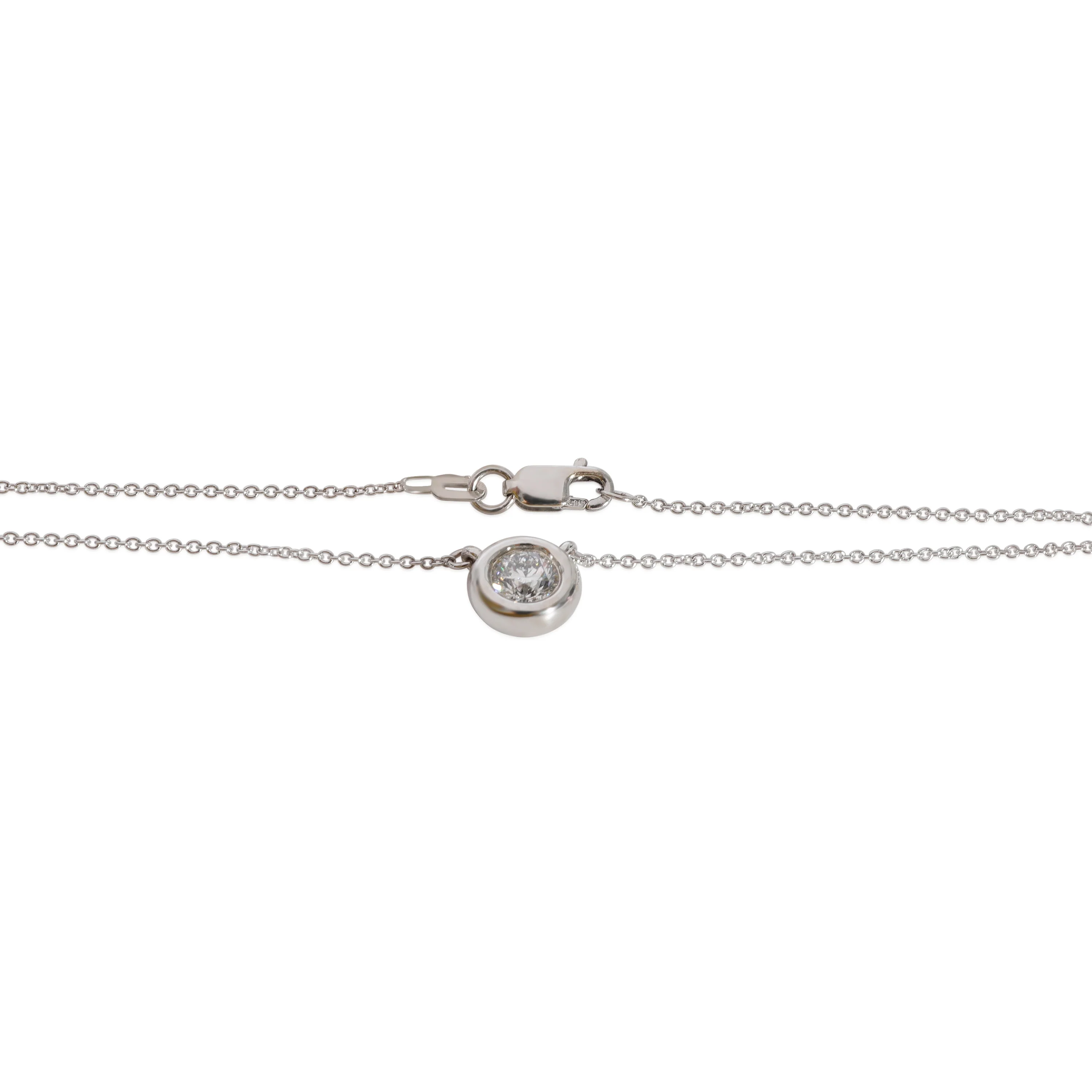 Diamond Bezel Set Necklace in 14K White Gold (0.52 CTW) - Image 2