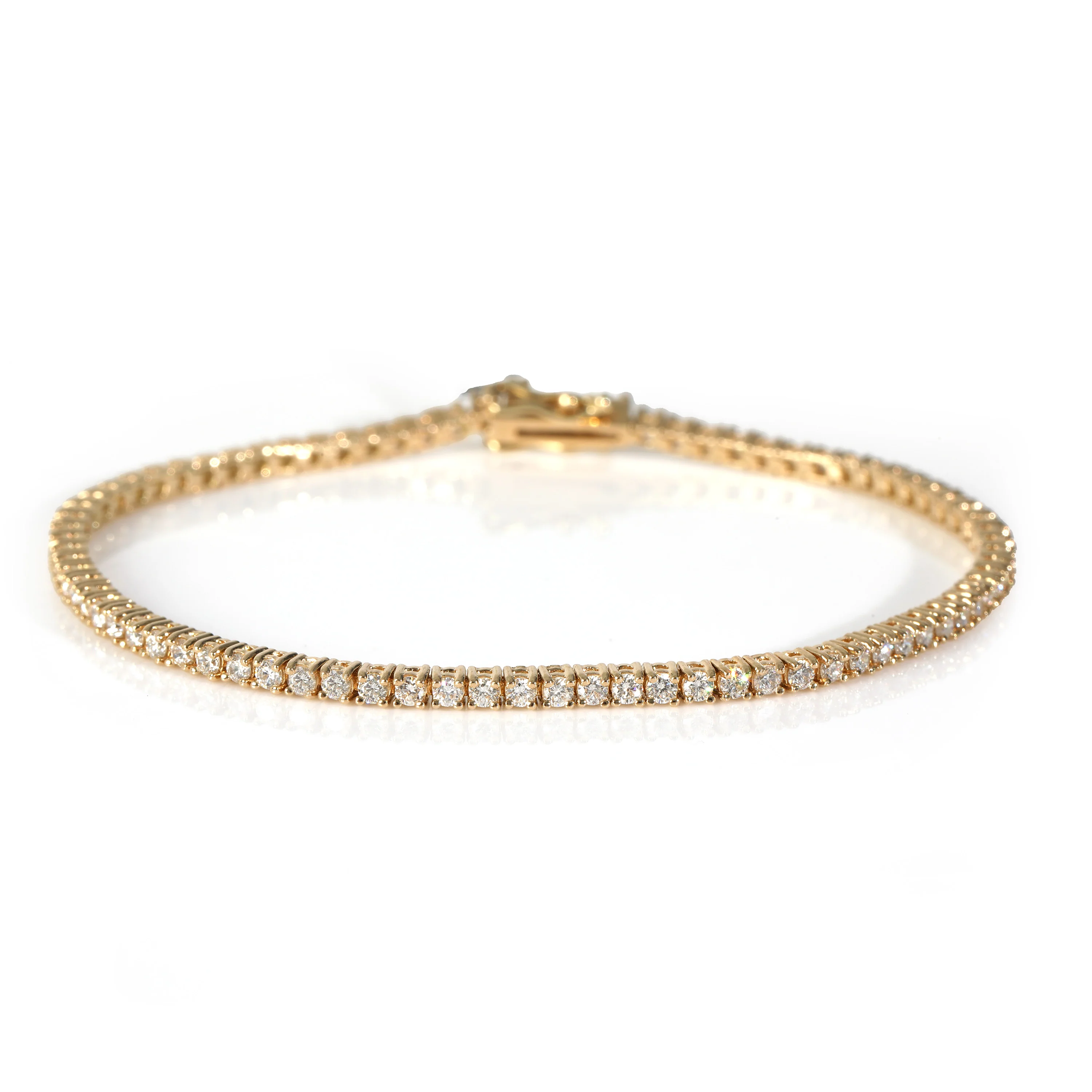 Diamond Tennis Bracelet in 14K Yellow Gold (2 CTW)